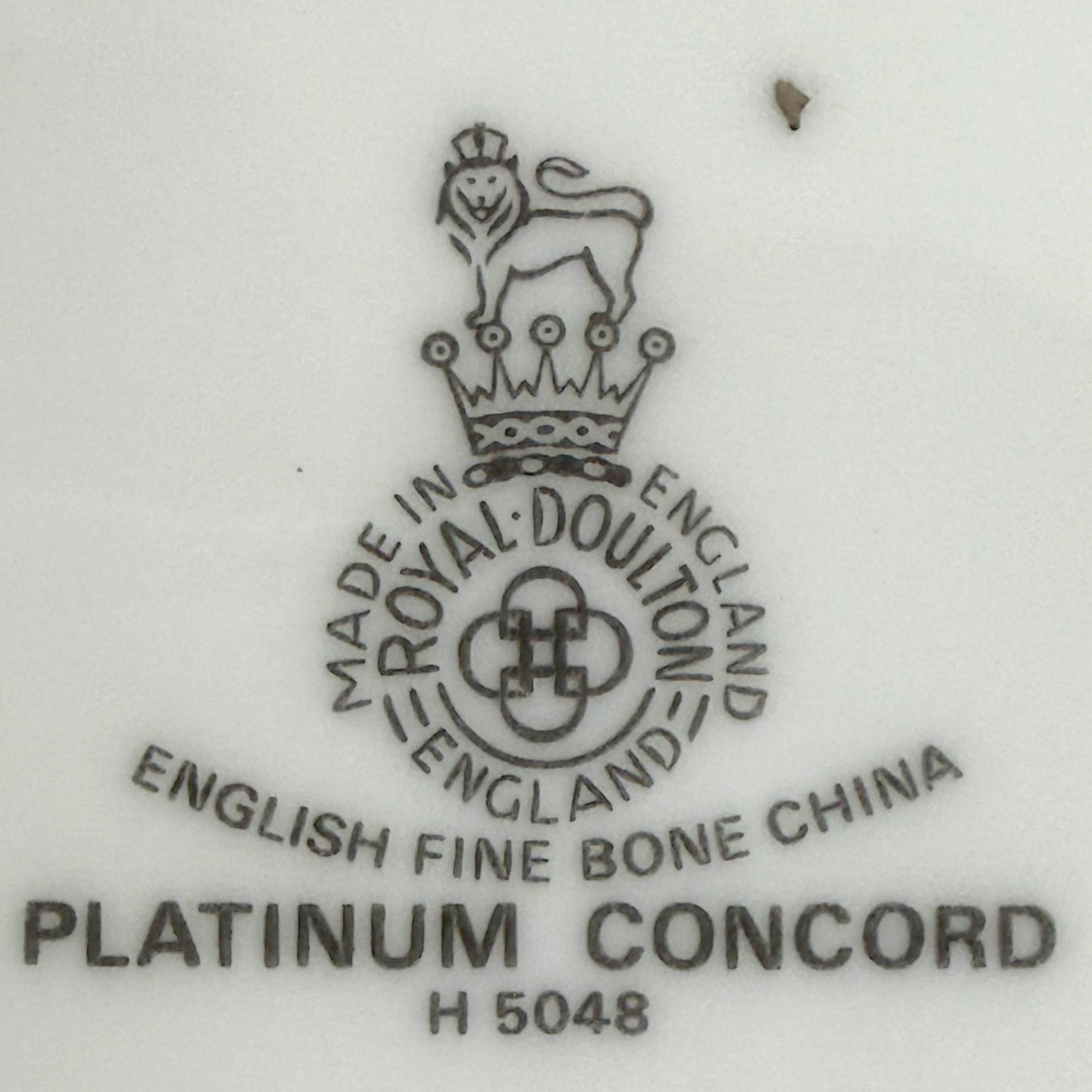 Royal Doulton Bone China Platinum Concord Creamer Sugar Bowl