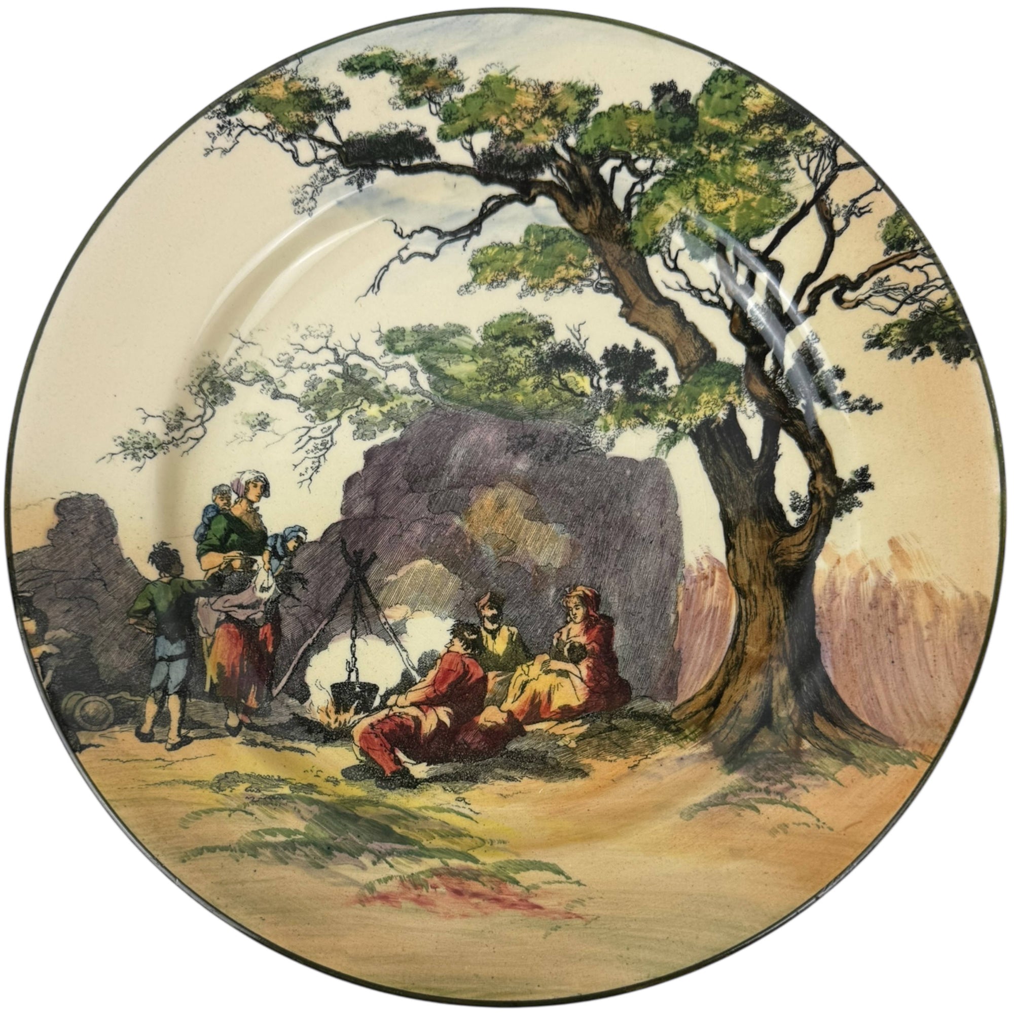 Antique Royal Doulton Gipsies Plate Old English Scenes D3191