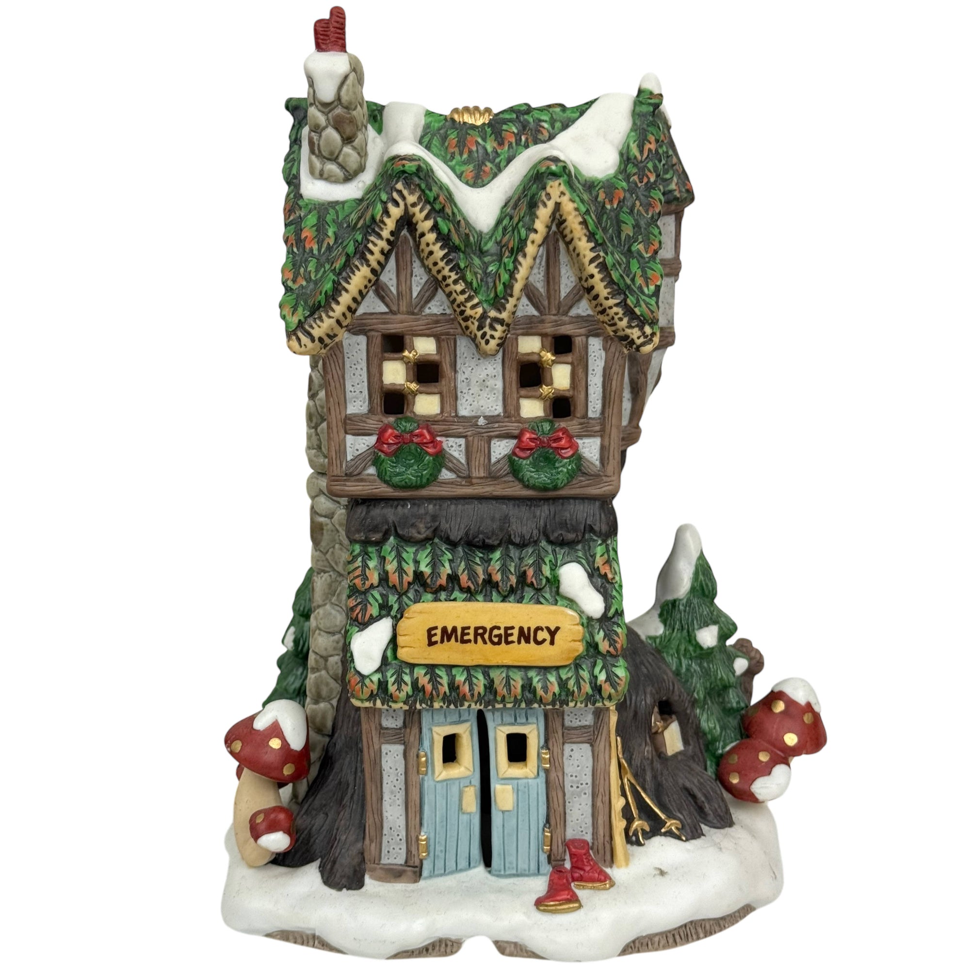 1993 Fitz & Floyd Doctor’s Office Holiday Hamlet Figurine Christmas House
