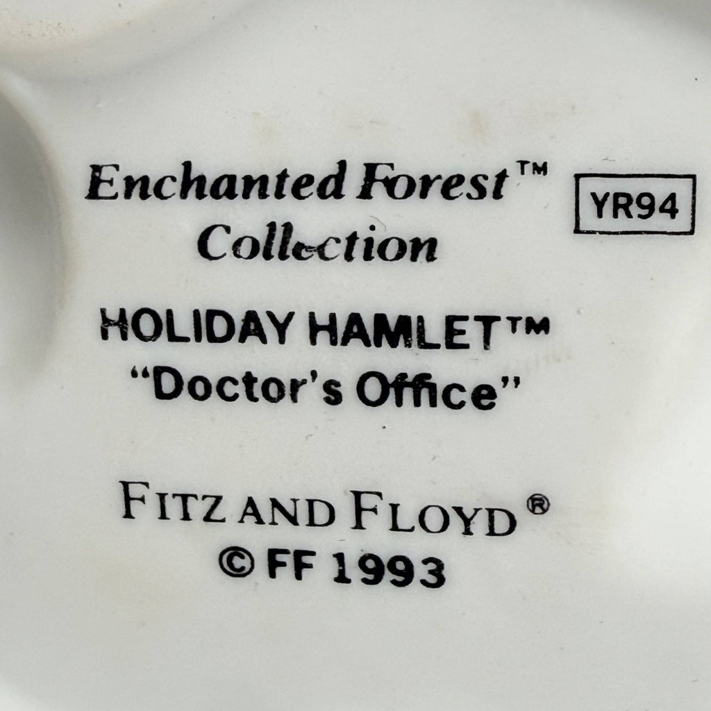 1993 Fitz & Floyd Doctor’s Office Holiday Hamlet Figurine Christmas House