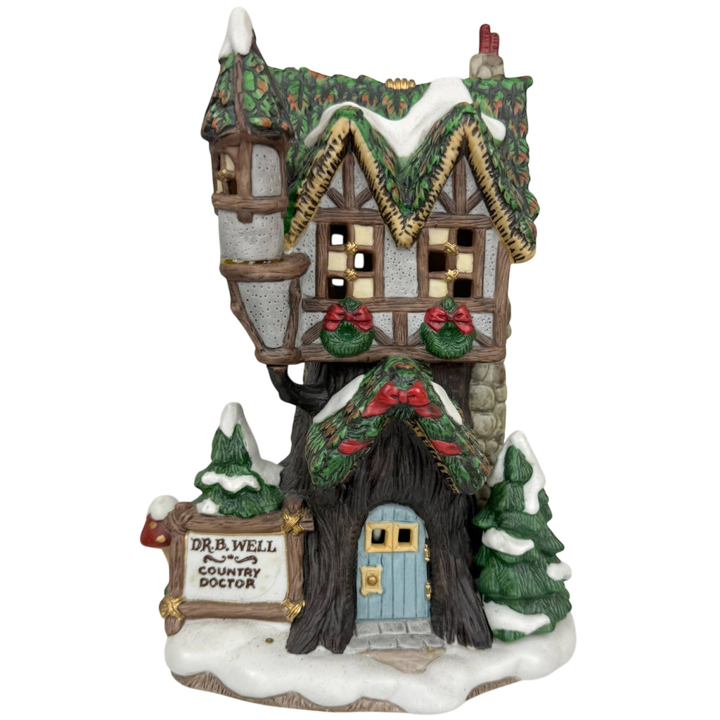 1993 Fitz & Floyd Doctor’s Office Holiday Hamlet Figurine Christmas House