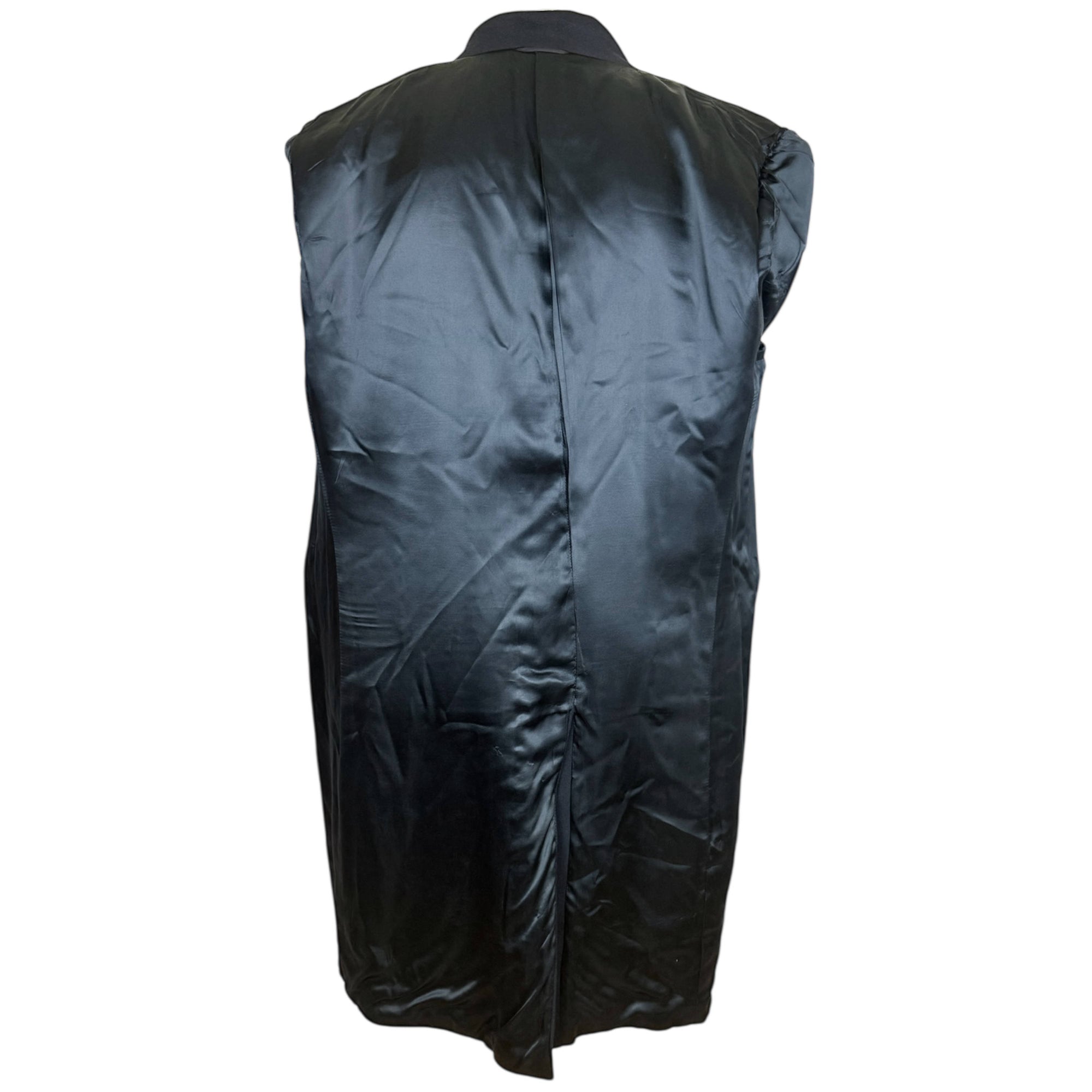 Vintage 1970s Overcoat Navy Blue Cashmere Blend Size 46