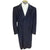 Vintage 1970s Overcoat Navy Blue Cashmere Blend Size 46