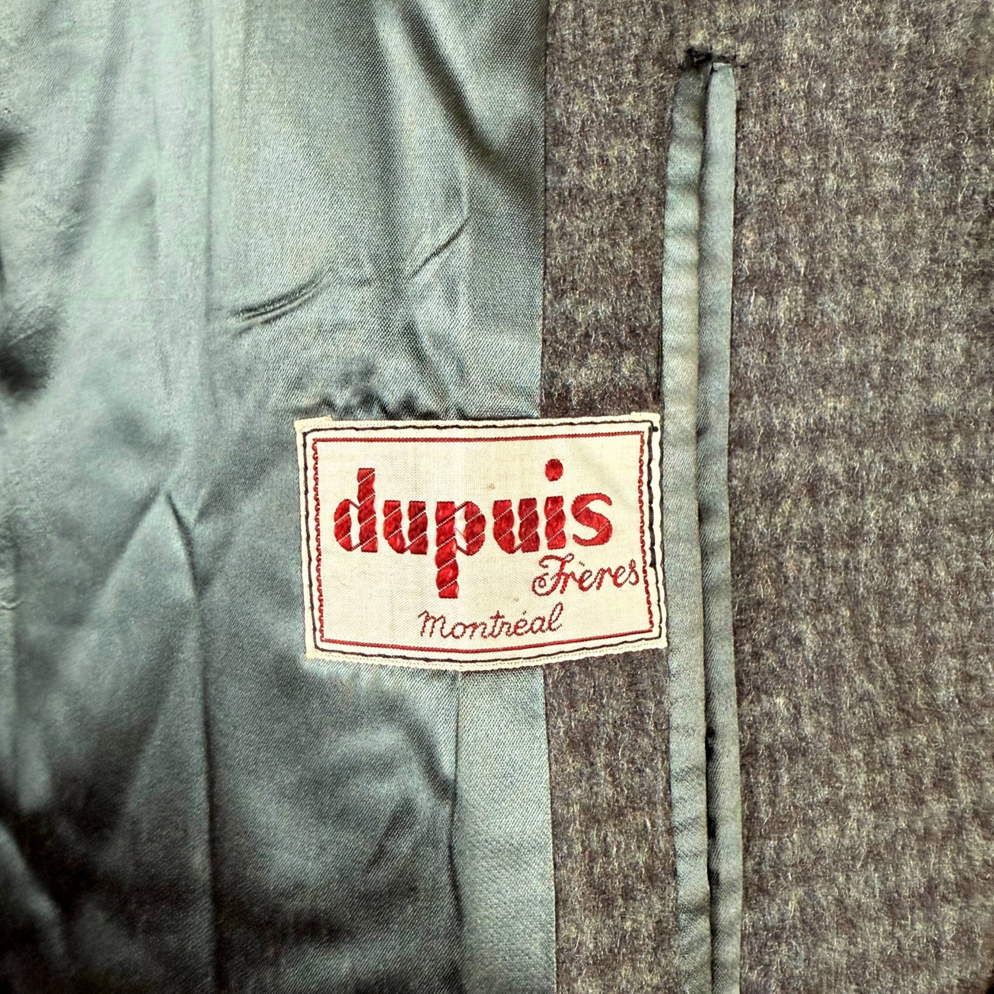 Vintage 1950s Wool Overcoat Dupuis Frères Montreal Size M