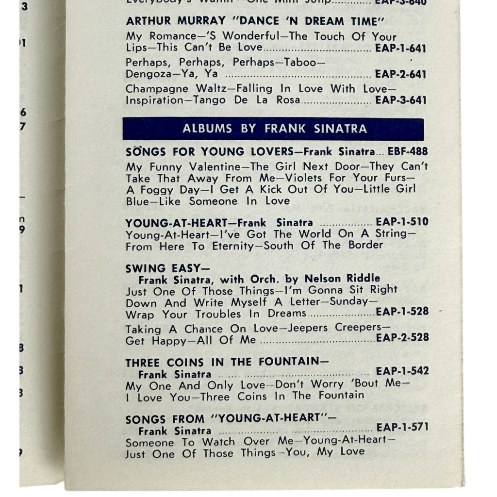 list of ep 45 records offered by Capitol during the 1950s