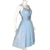 Vintage 1960s Party Dress Blue Organza Size M