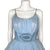 Vintage 1960s Party Dress Blue Organza Size M