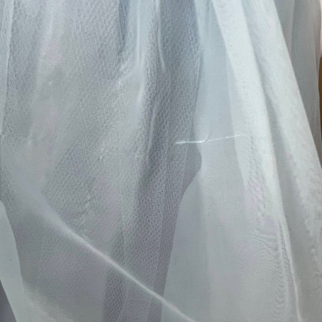 Vintage 1960s Party Dress Blue Organza Size M