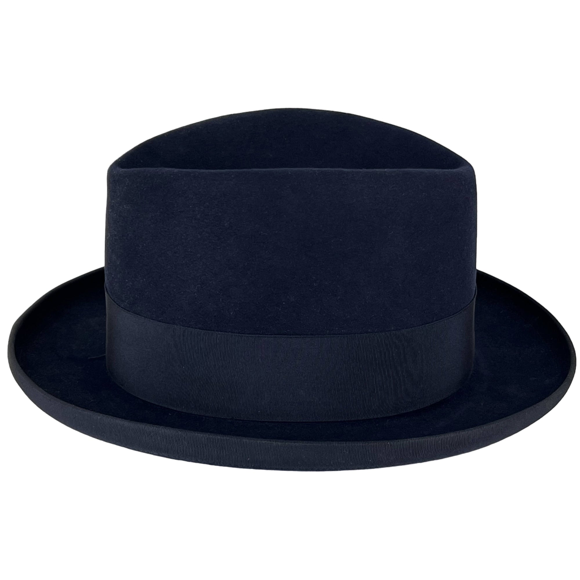 Vintage 1940s Homburg Hat Eatonia Blue Fedora Sz 7 1/4