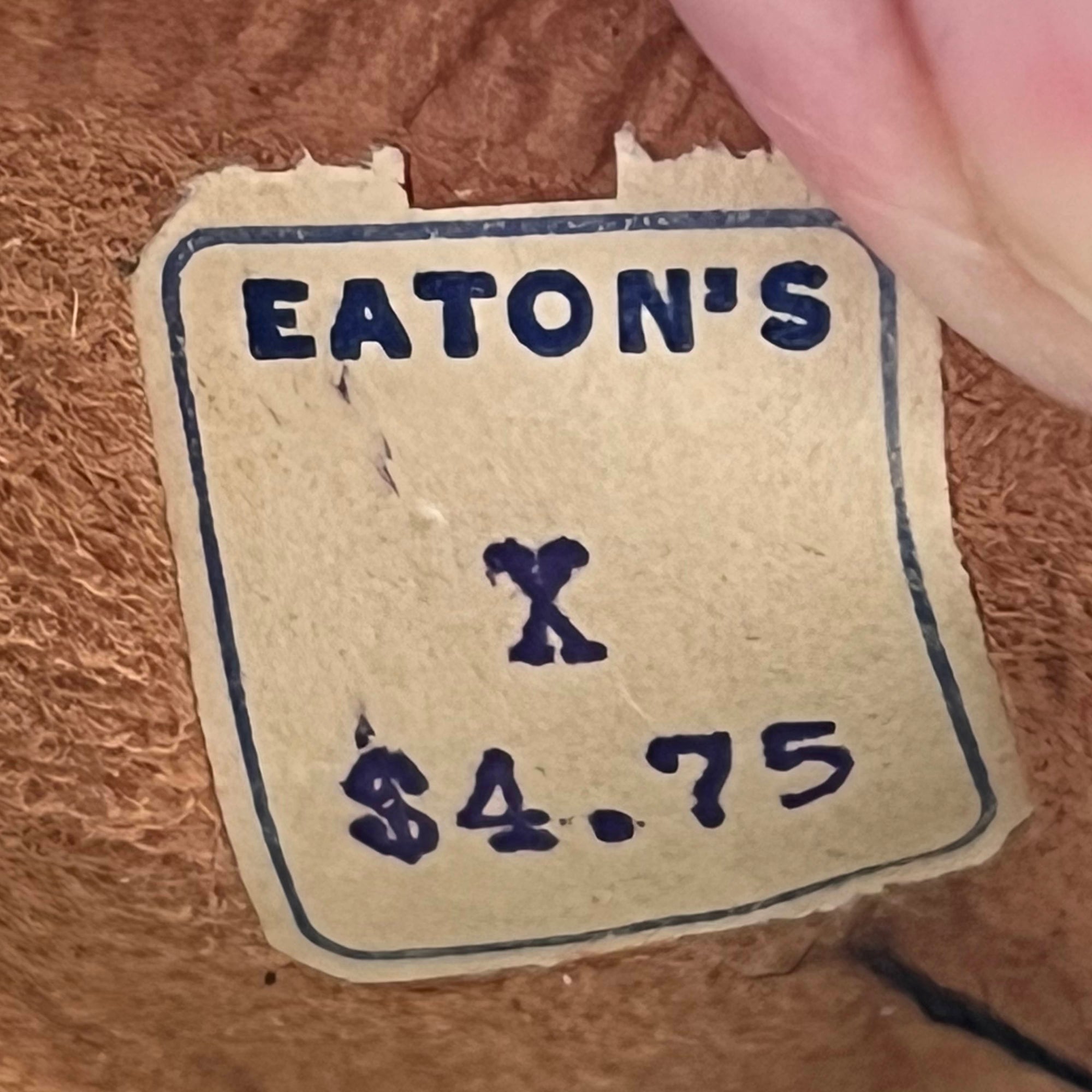 Vintage 1940s Homburg Hat Eatonia Blue Fedora Sz 7 1/4