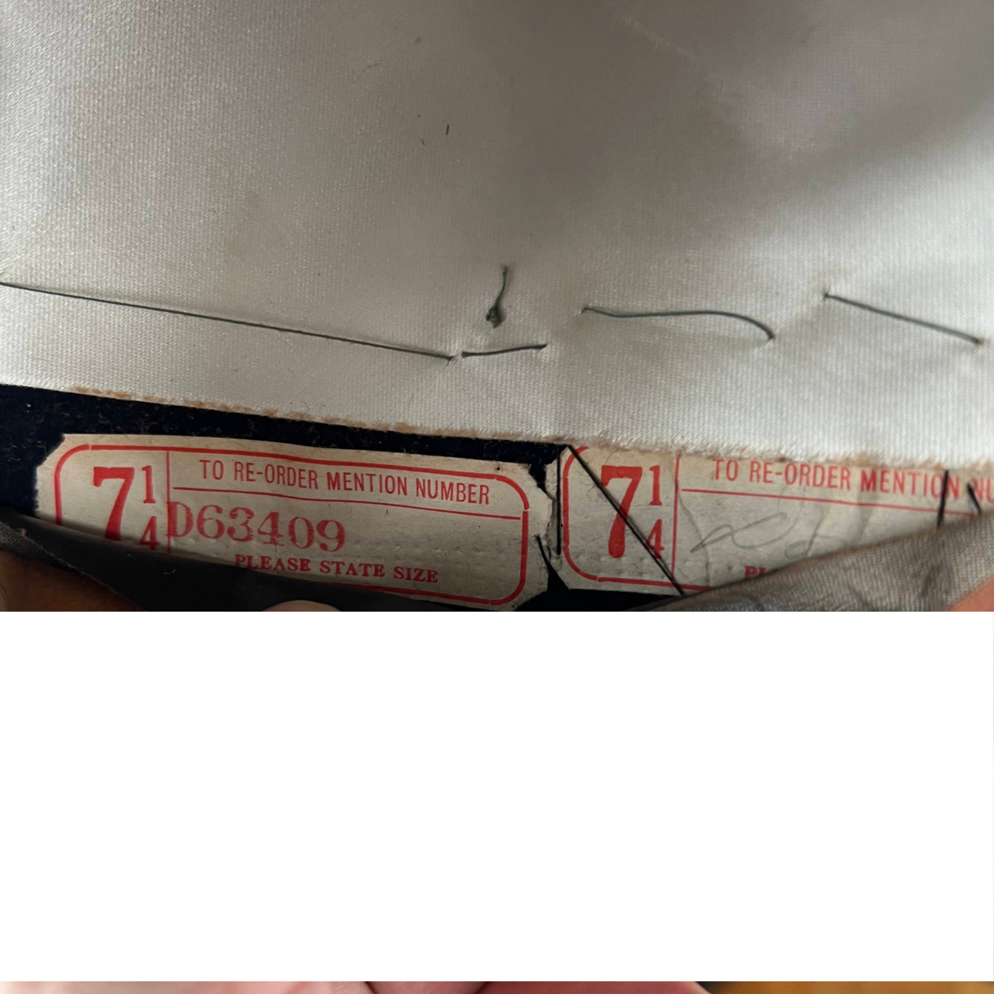 Vintage 1940s Homburg Hat Eatonia Blue Fedora Sz 7 1/4