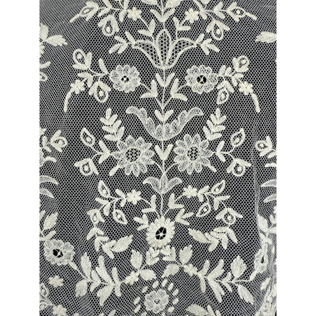 Edwardian Tambour Embroidered Net Lace Capelet Bertha Collar c.1905–1910