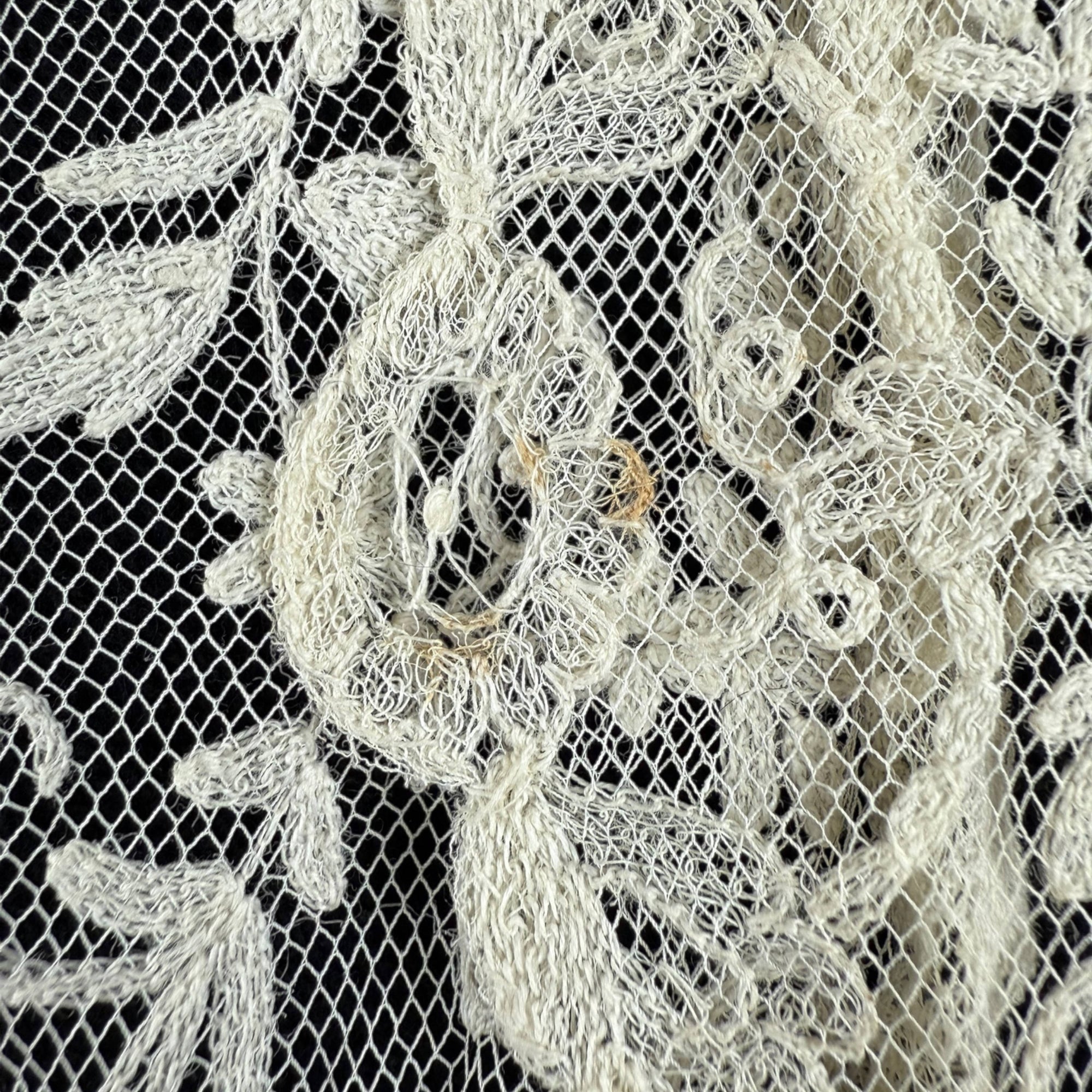 Edwardian Tambour Embroidered Net Lace Capelet Bertha Collar c.1905–1910