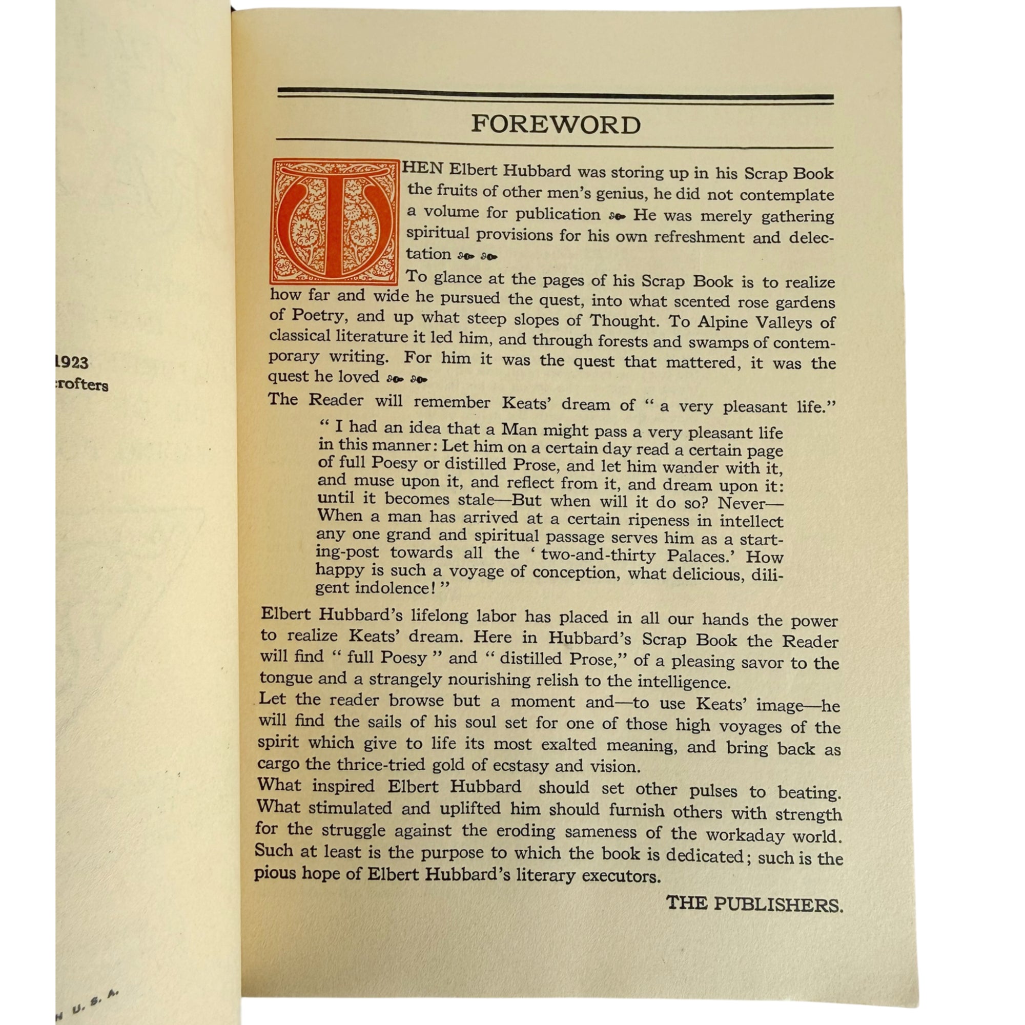 foreword for Elbert Hubbard's Scrap Book