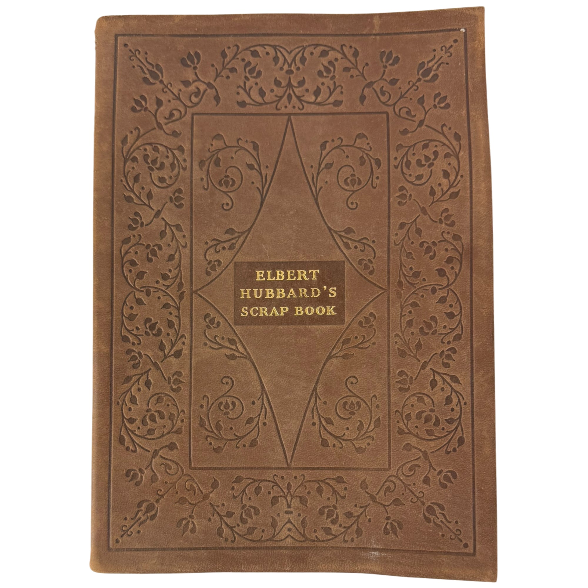 Elbert Hubbard's Scrap Book 1923 Roycroft suede leather binding