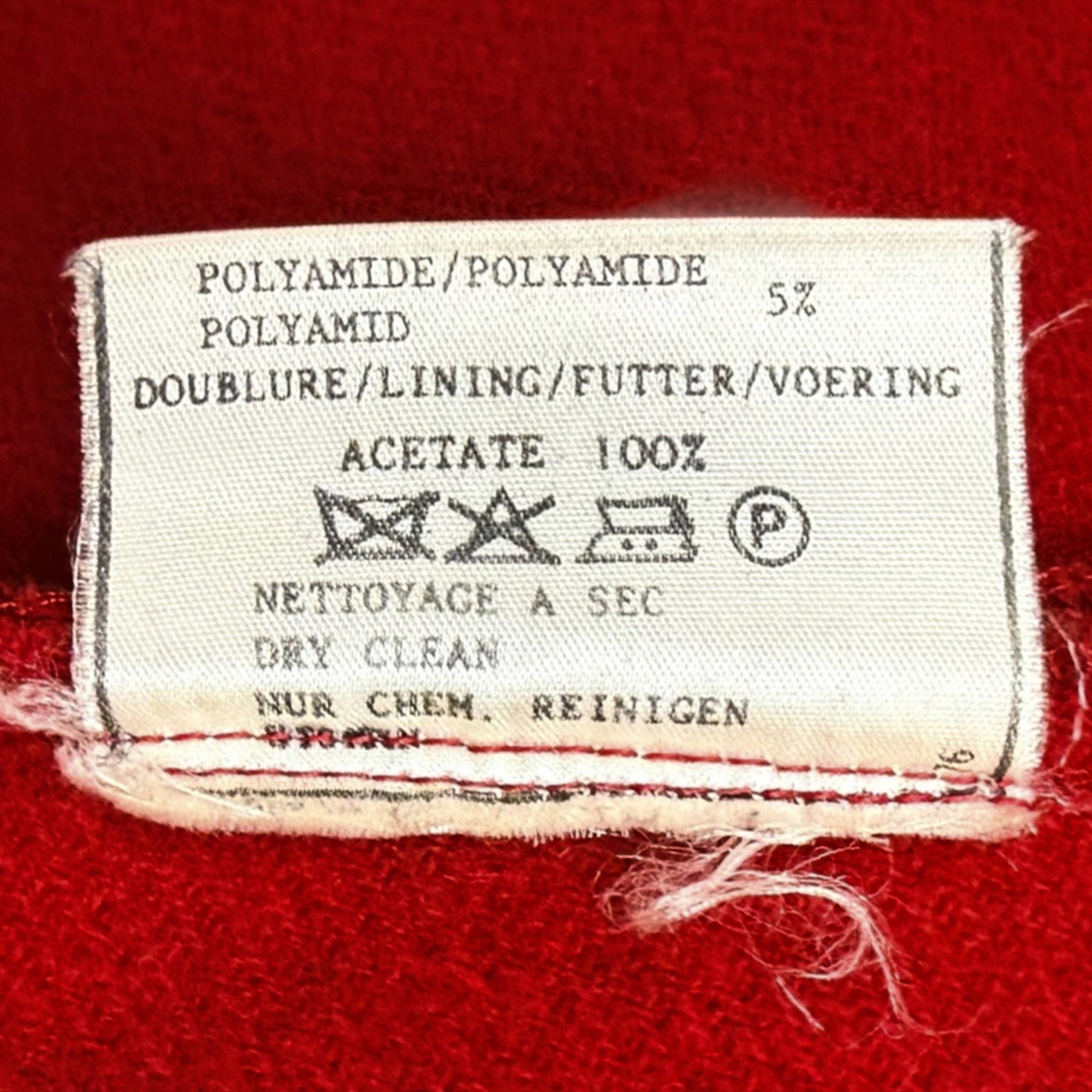 Vintage 1980s Coat Electre Paris Red Wool Blend Ladies Sz L