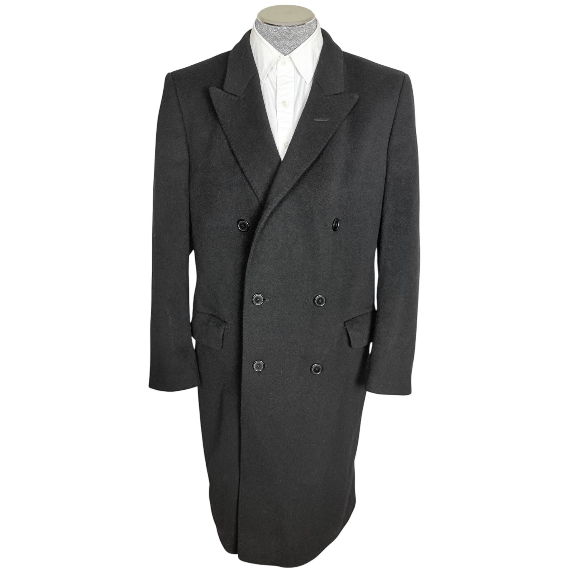 1980s Vintage Yves Saint Laurent Overcoat Made in England 44R
