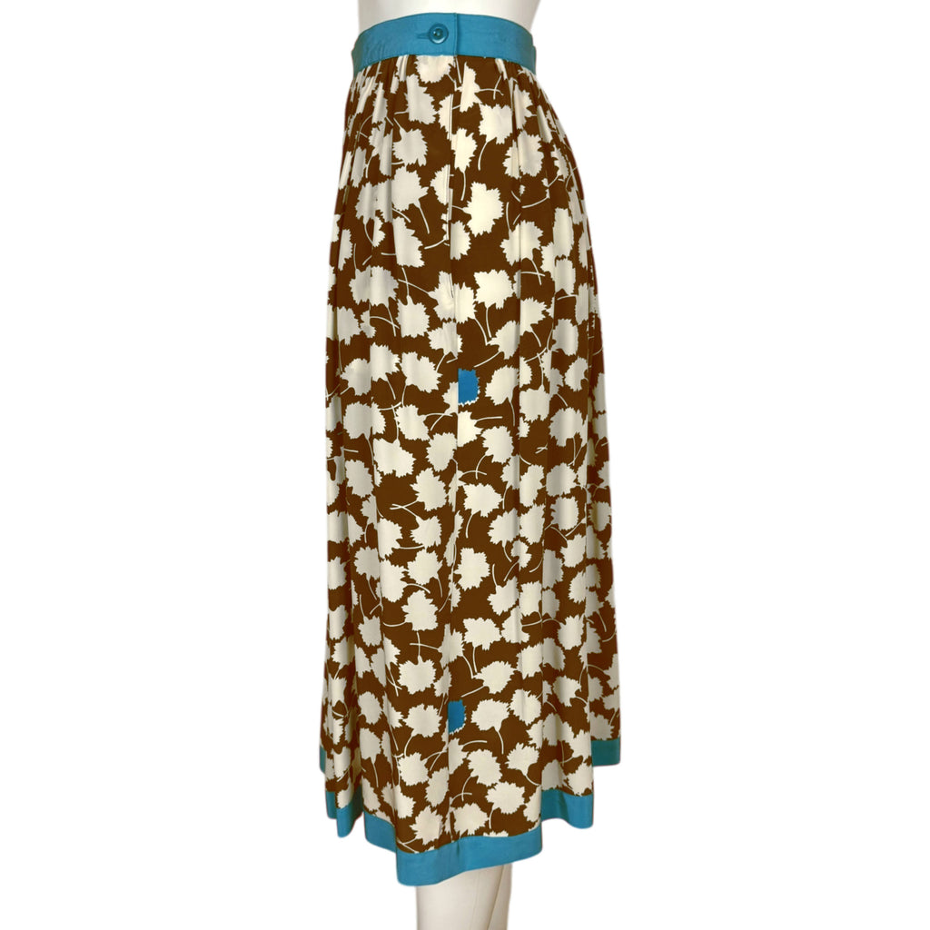 Vintage 1980s Escada Silk Skirt Margaretha Ley Sz 38 Germany