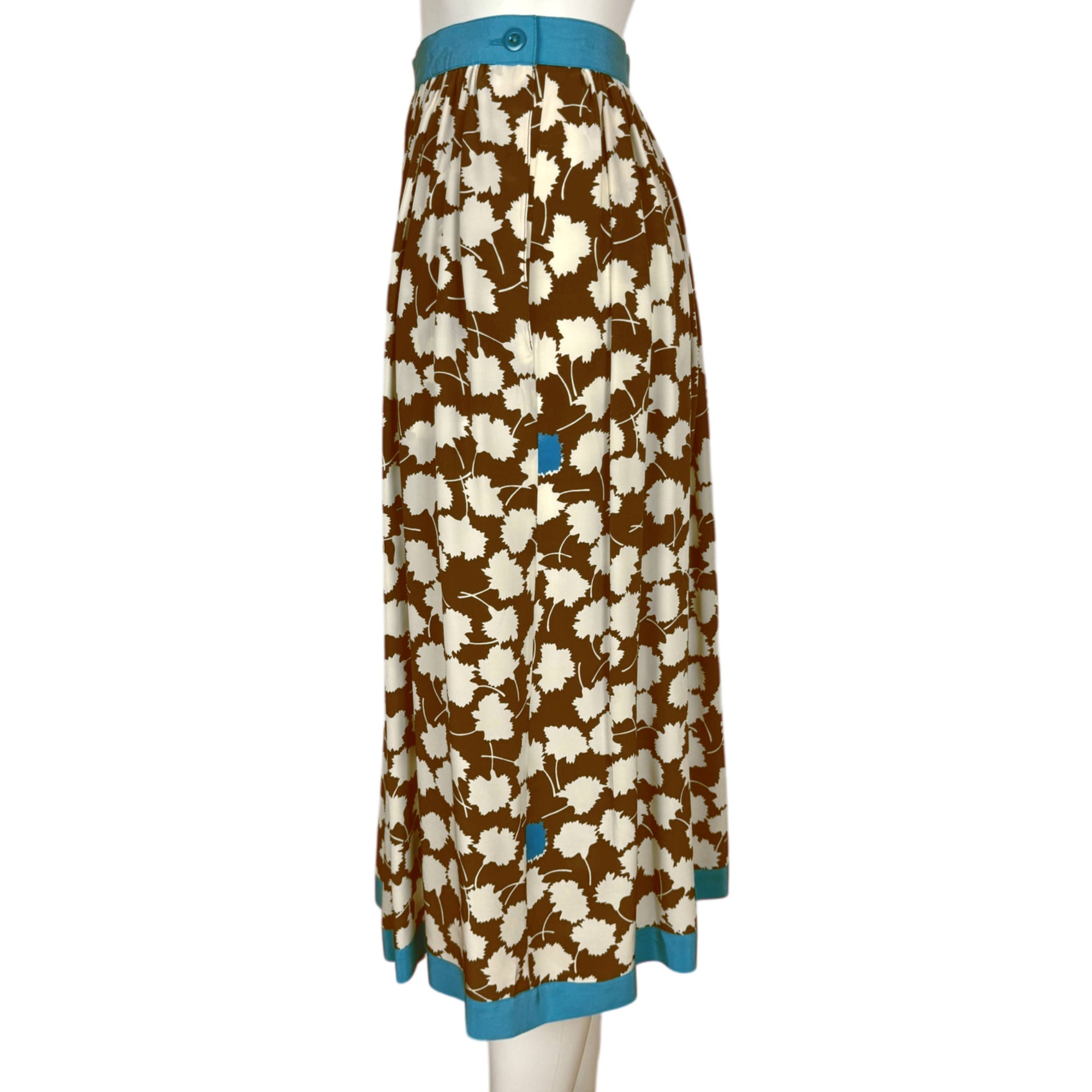 Vintage 1980s Escada Silk Skirt Margaretha Ley Sz 38 Germany