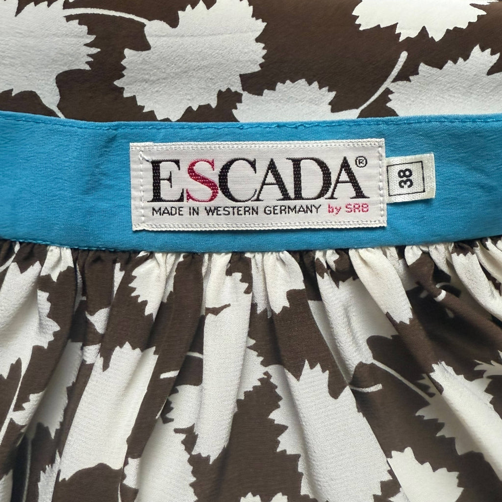 Vintage 1980s Escada Silk Skirt Margaretha Ley Sz 38 Germany