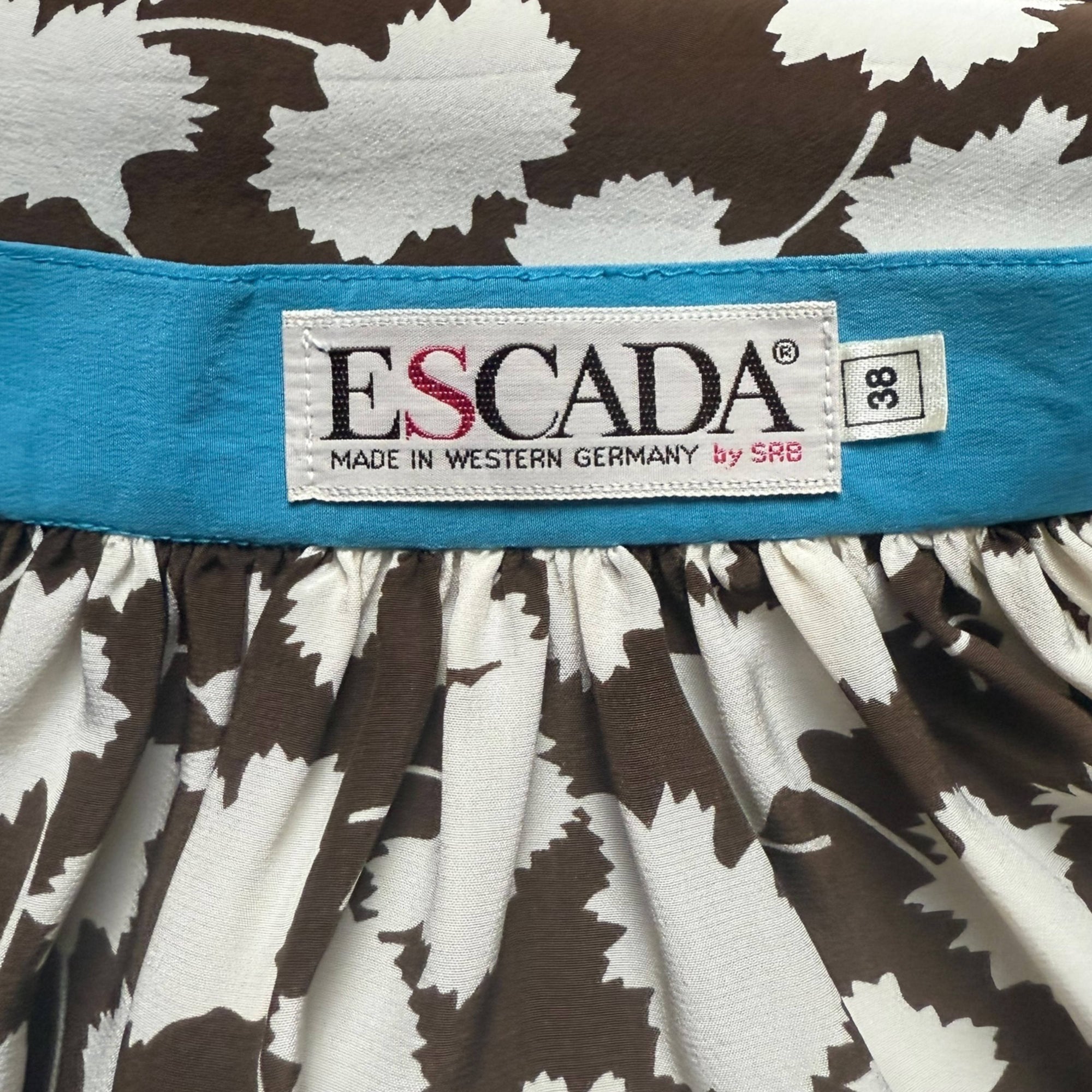 Vintage 1980s Escada Silk Skirt Margaretha Ley Sz 38 Germany