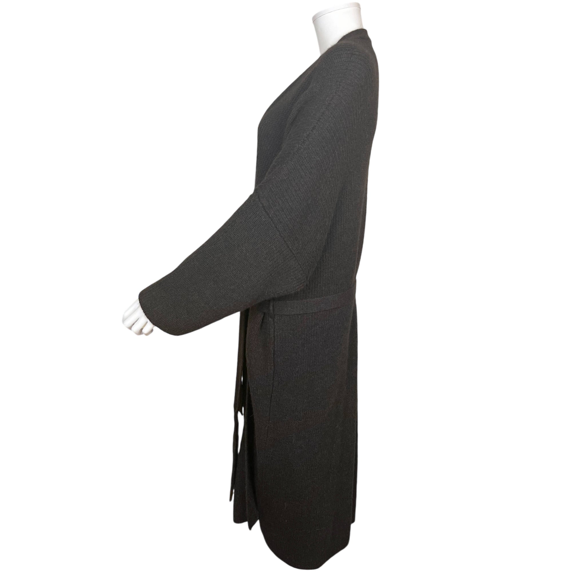 Eskandar Sweater Coat 100% Baby Alpaca Dark Brown O/S