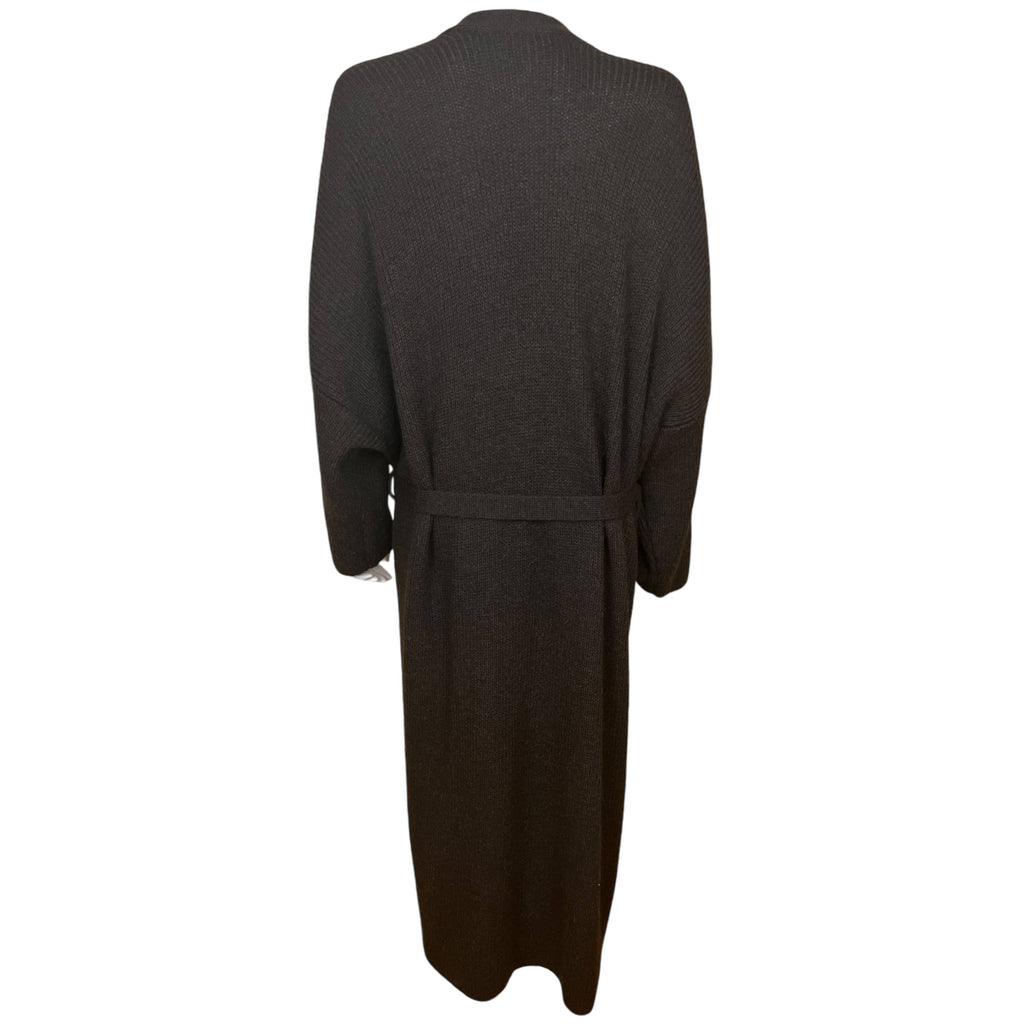 Eskandar Sweater Coat 100% Baby Alpaca Dark Brown O/S