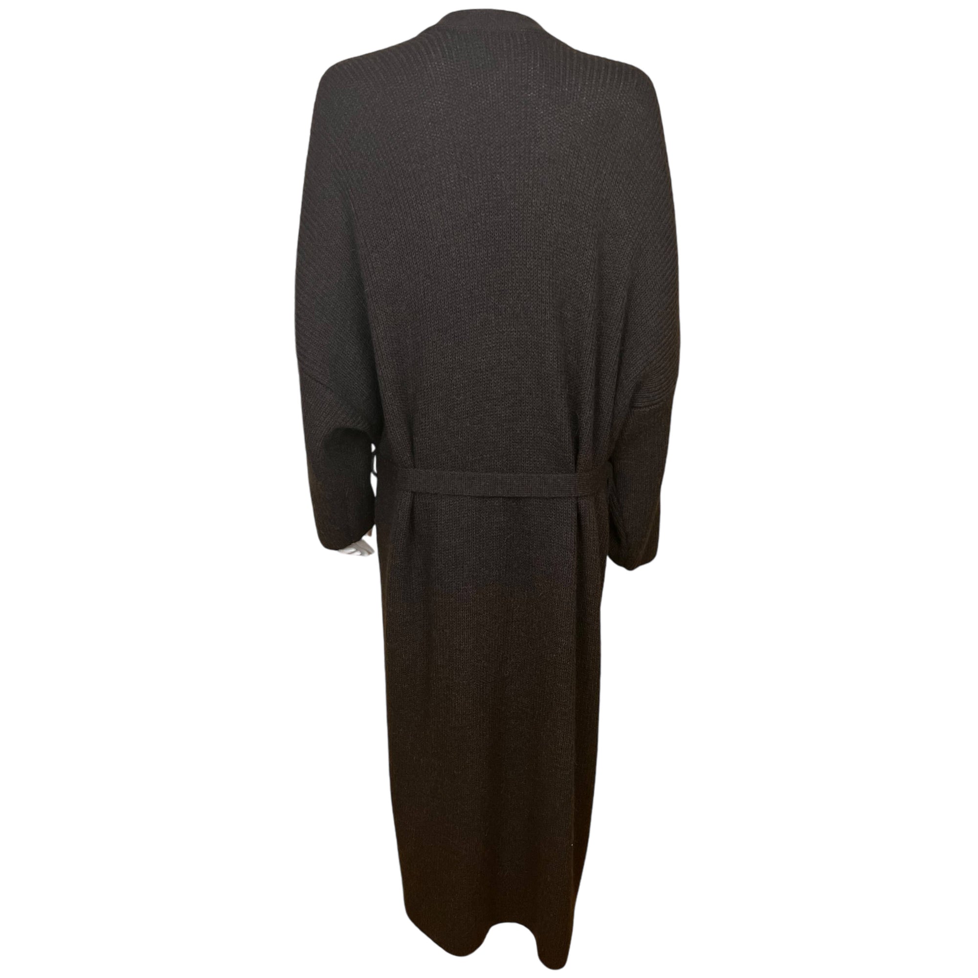 Eskandar Sweater Coat 100% Baby Alpaca Dark Brown O/S