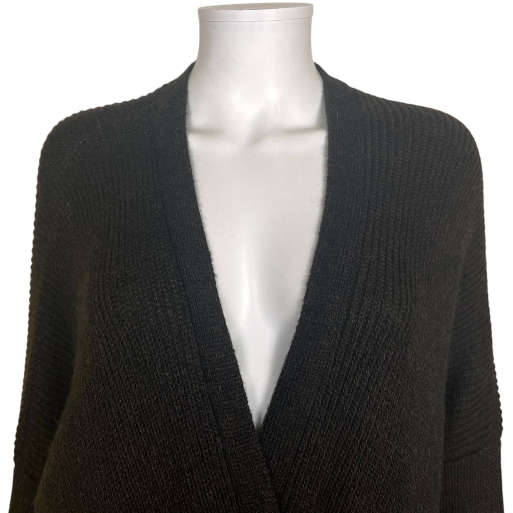 Eskandar Sweater Coat 100% Baby Alpaca Dark Brown O/S