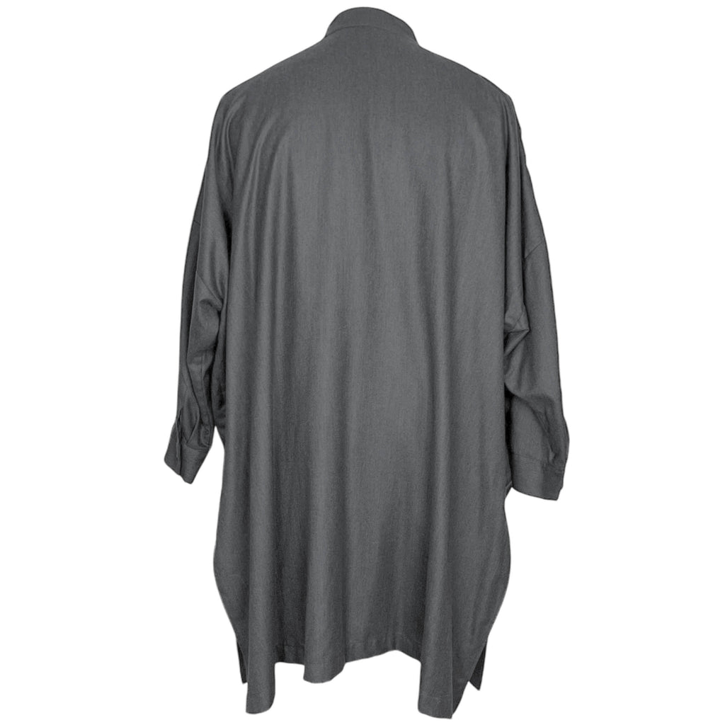 Eskandar Tunic Shirt Grey Cashmere Silk Blend England Size 2