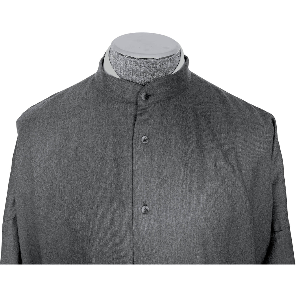 Eskandar Tunic Shirt Grey Cashmere Silk Blend England Size 2