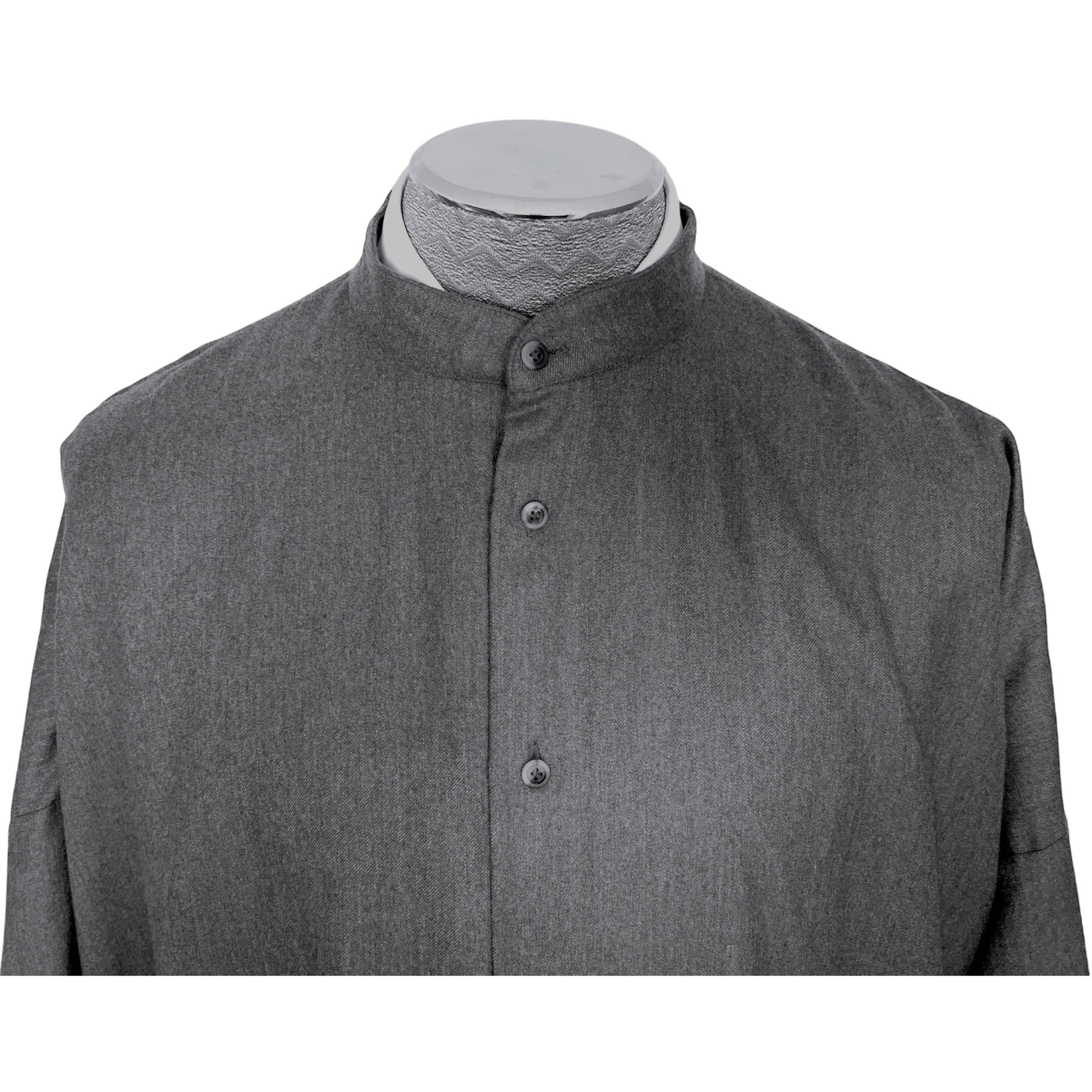 Eskandar Tunic Shirt Grey Cashmere Silk Blend England Size 2