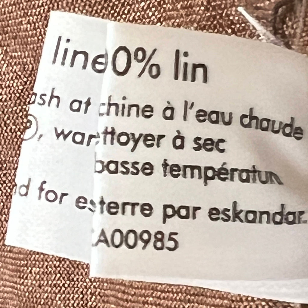 Vintage Eskandar Linen Coat Aboriginal Kimono Duster Size 2