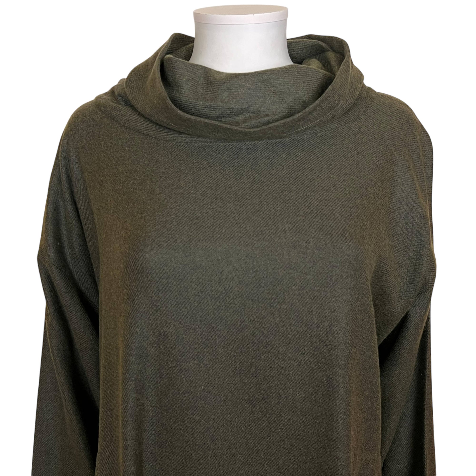 Vintage Eskandar Dress Green 50% Cashmere & 50% Silk O/S
