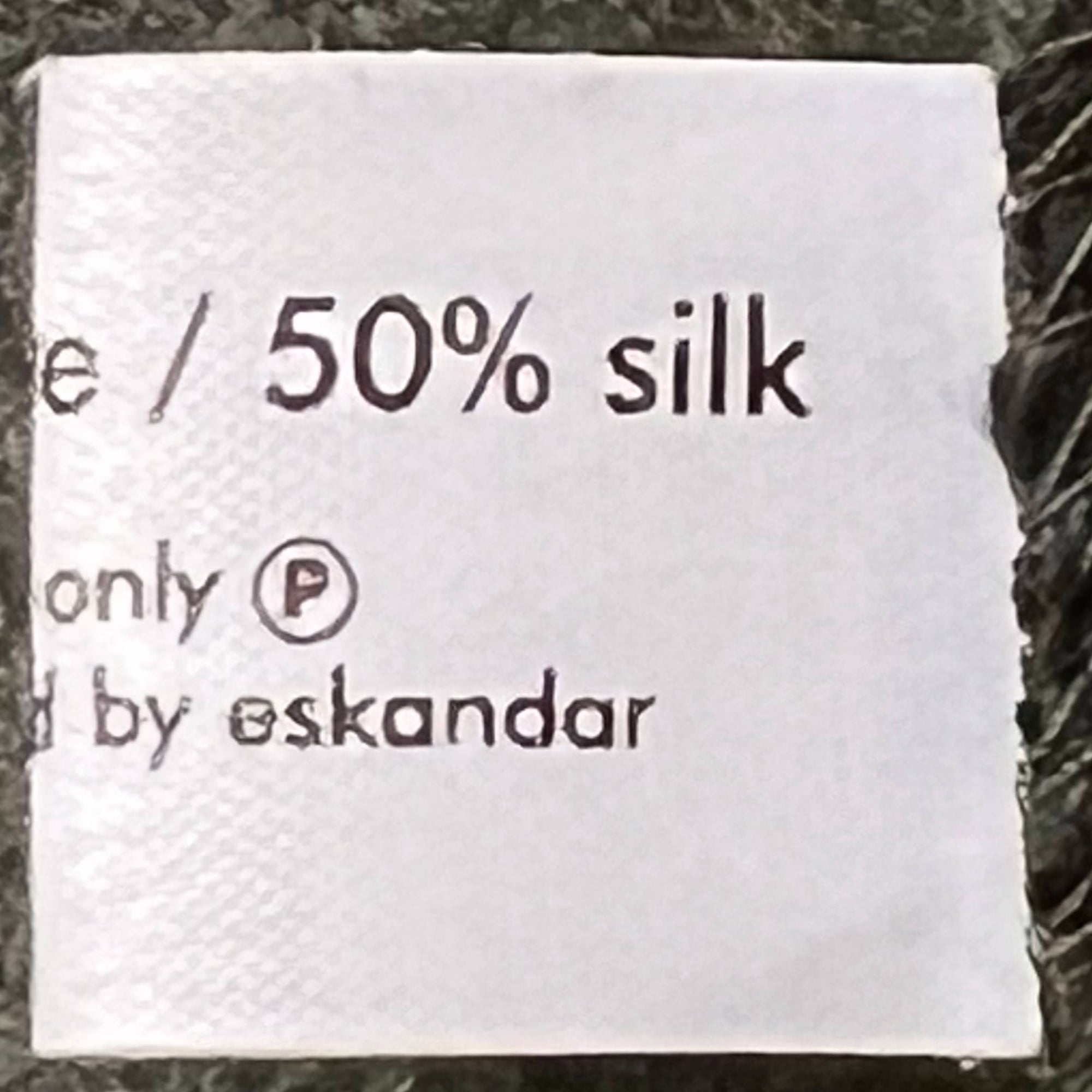 Vintage Eskandar Dress Green 50% Cashmere & 50% Silk O/S