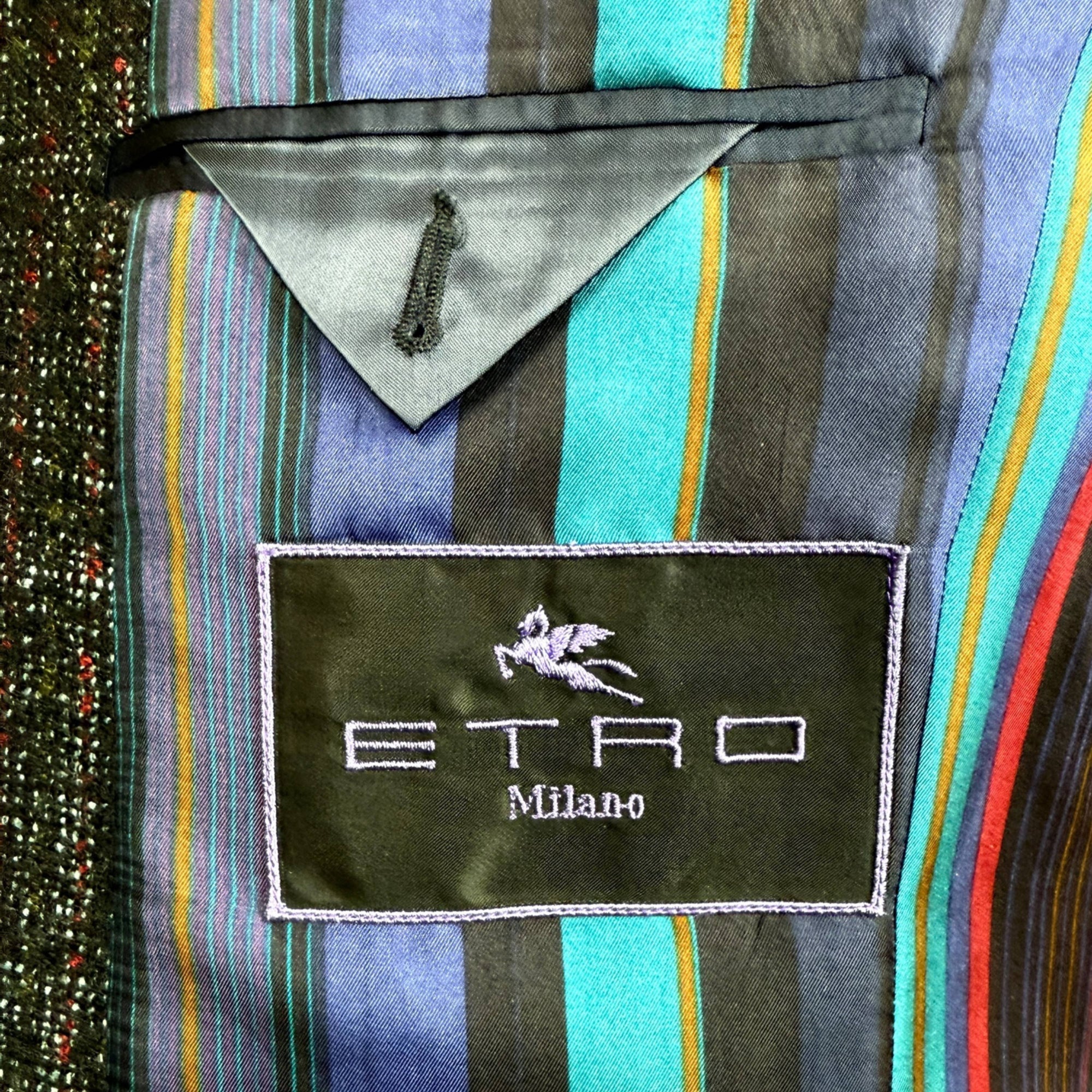 Etro Milano Blazer Italian Wool Blend Jacket Size 48