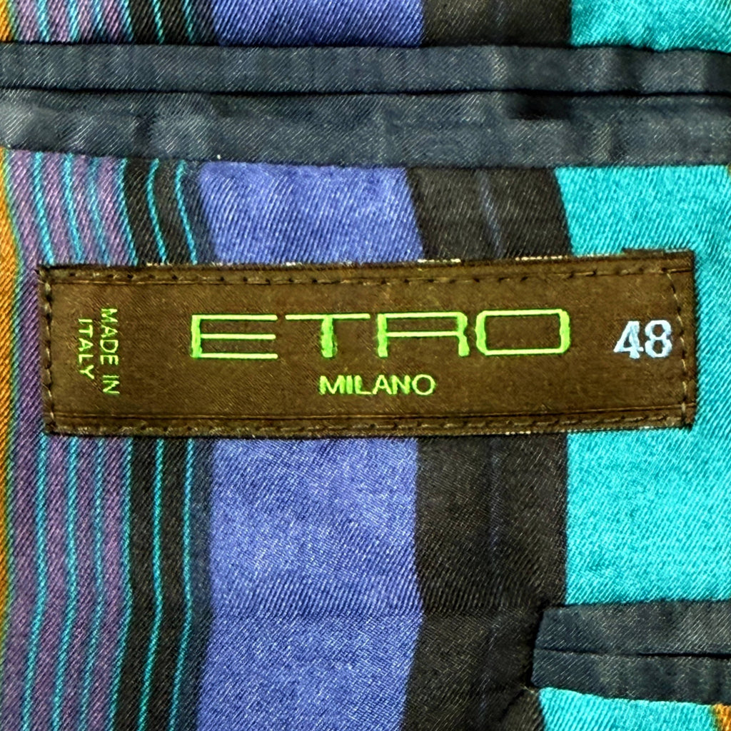 Etro Milano Blazer Italian Wool Blend Jacket Size 48
