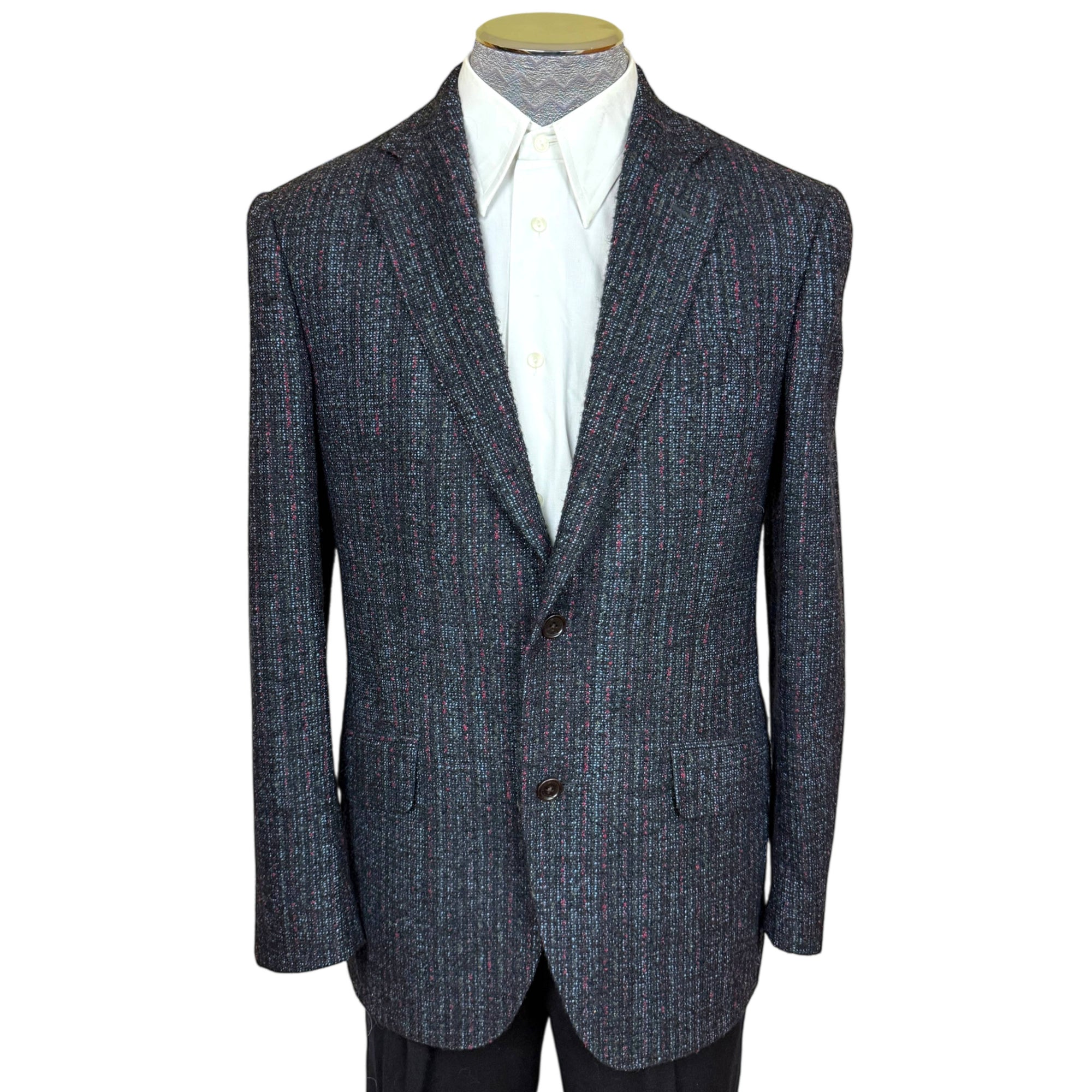 Etro Milano Blazer Italian Wool Blend Jacket Size 48
