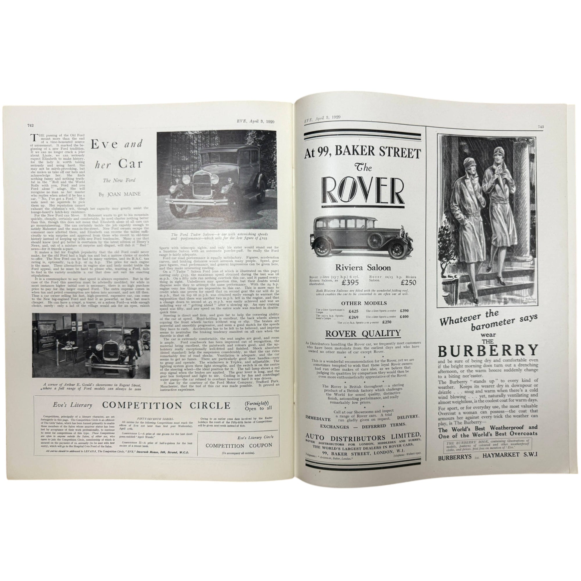 Eve – 1920s British Fashion Magazine – April 3, 1929 Issue