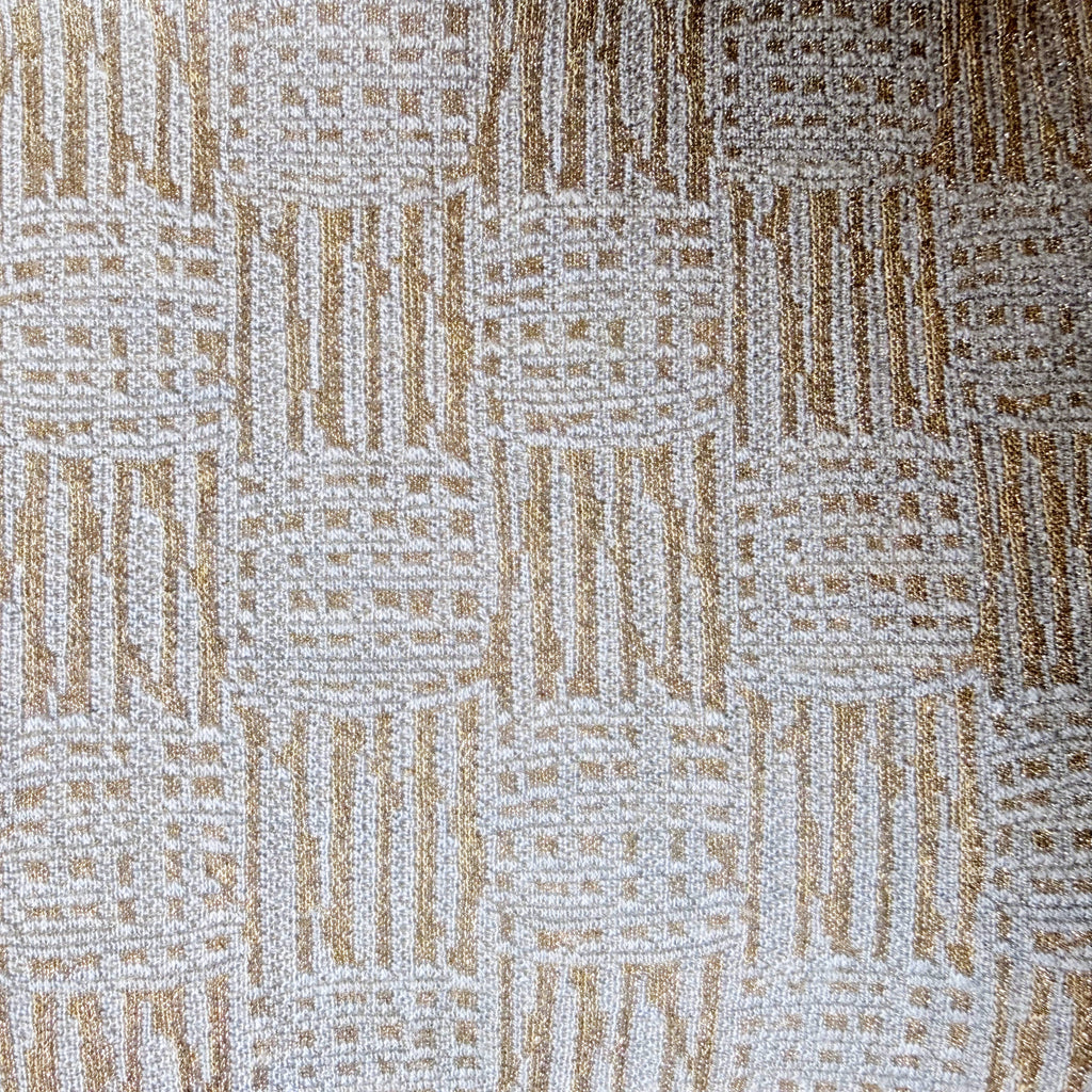 detail of metallic woven knit
