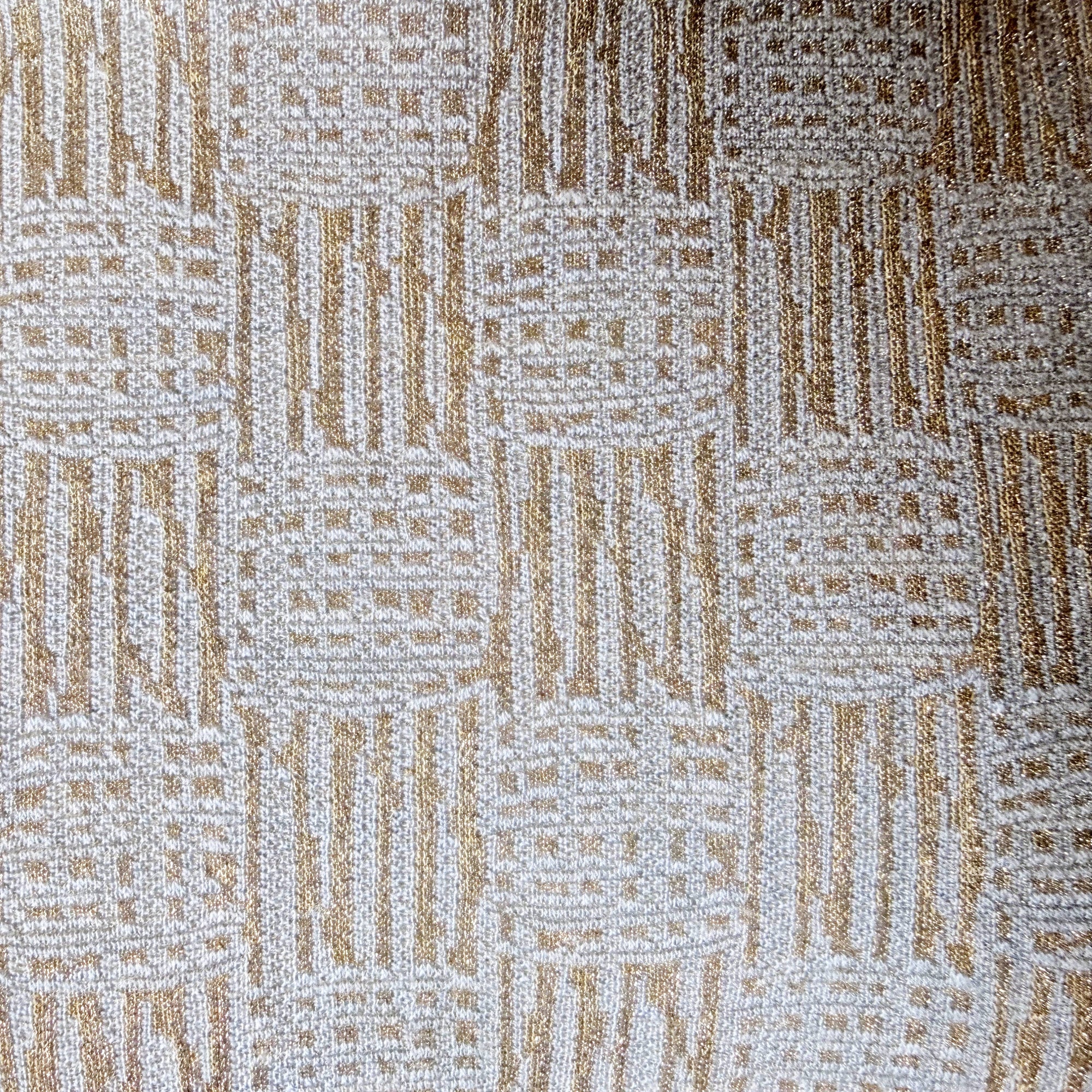 detail of metallic woven knit
