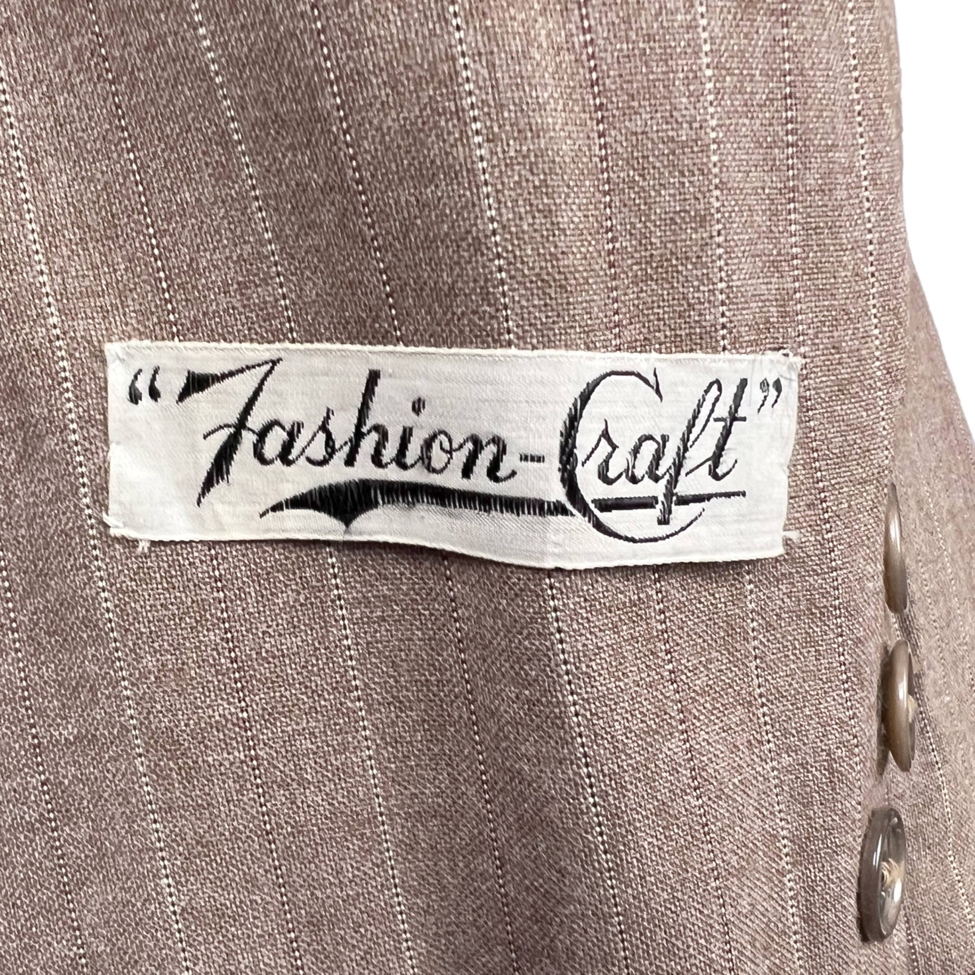 Unused Vintage 1940s Suit Jacket Fashion Craft Montreal S 36