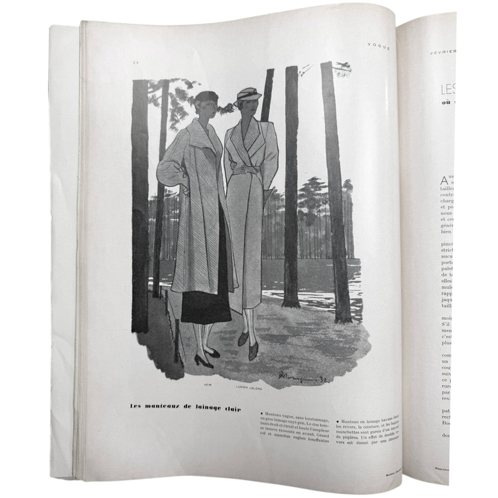 Vintage 1933 French Vogue Magazine Full February Issue Carl Eric Erickson Cover