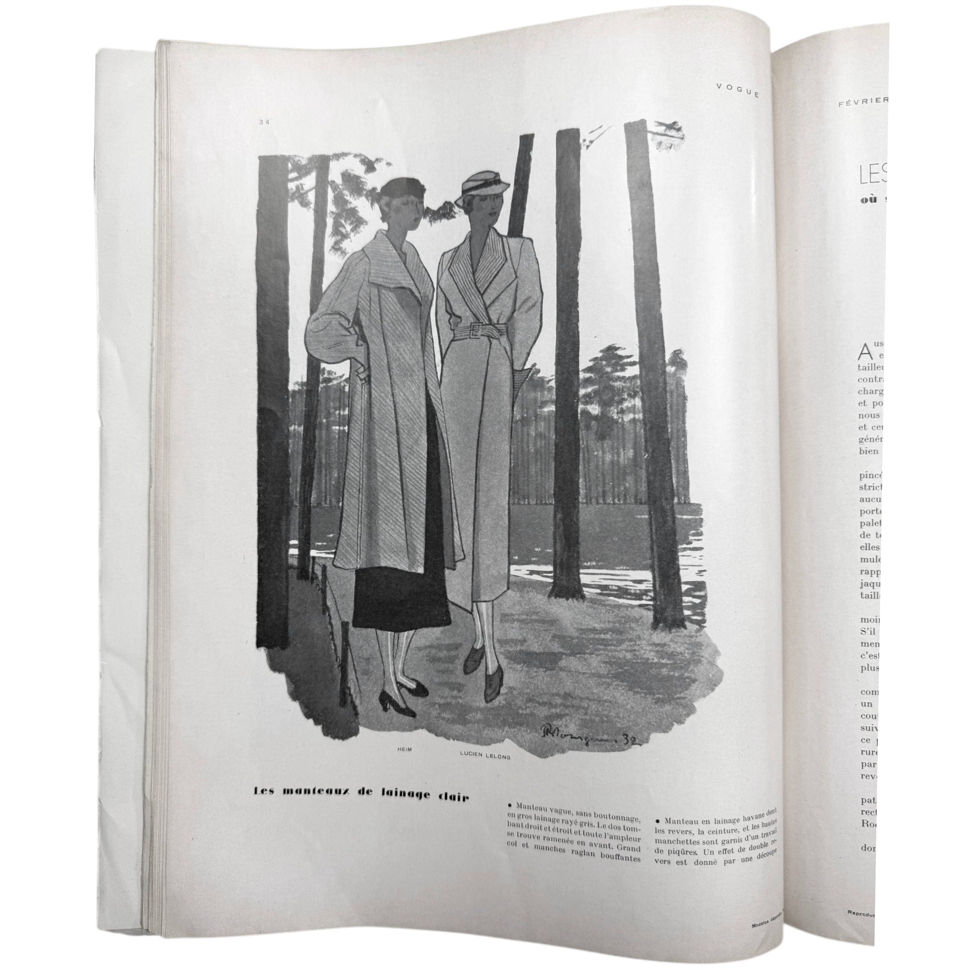 Vintage 1933 French Vogue Magazine Full February Issue Carl Eric Erickson Cover