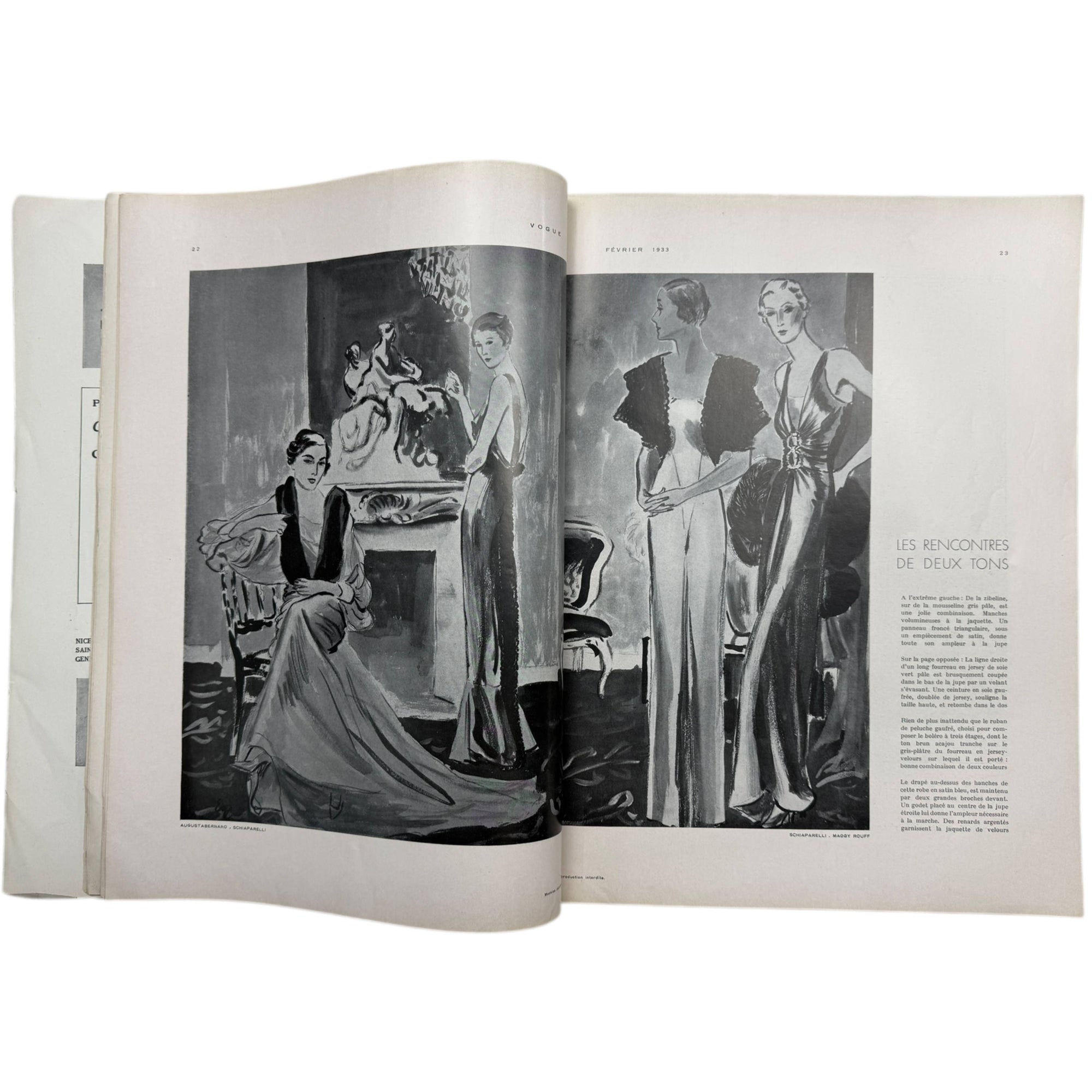 Vintage 1933 French Vogue Magazine Full February Issue Carl Eric Erickson Cover