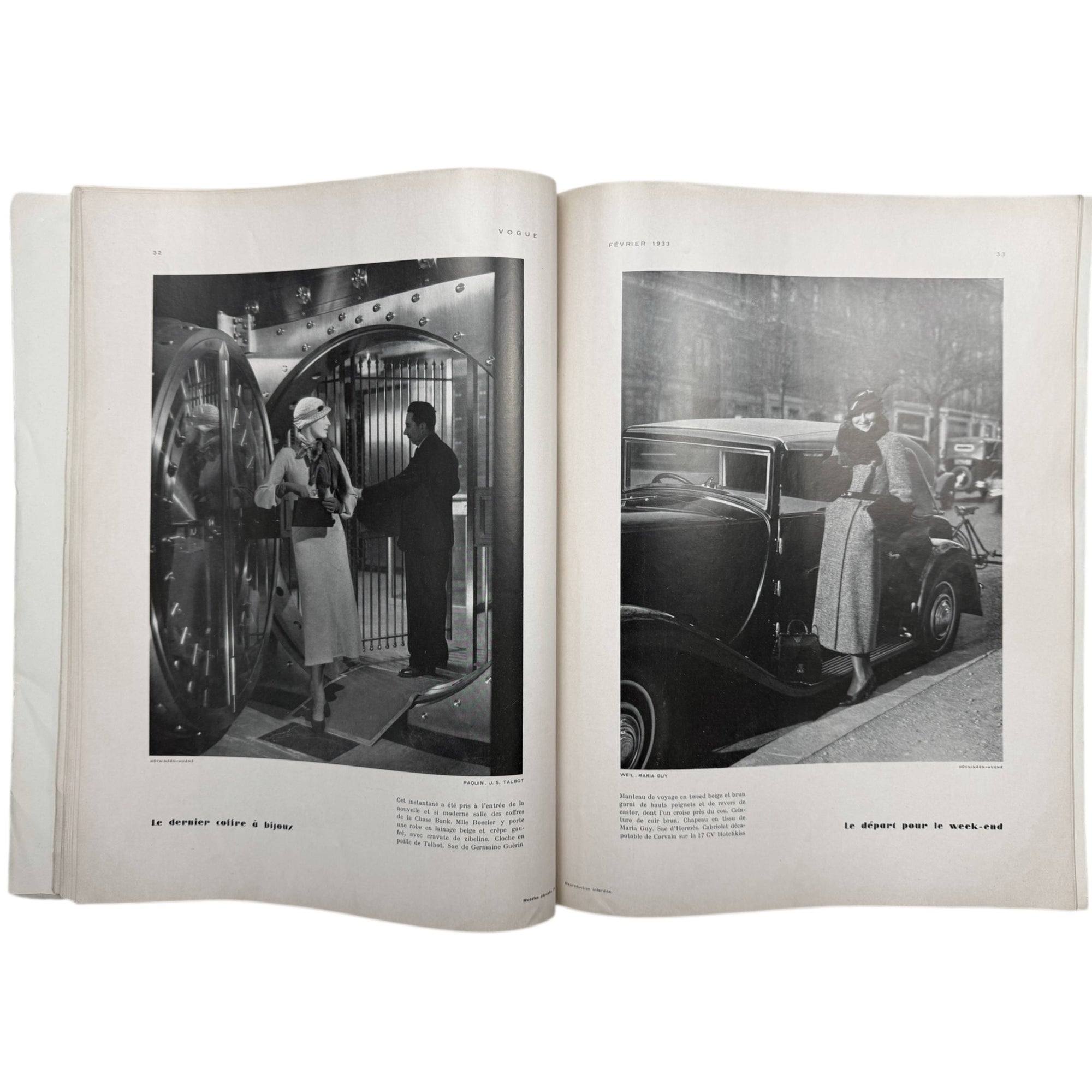 Vintage 1933 French Vogue Magazine Full February Issue Carl Eric Erickson Cover