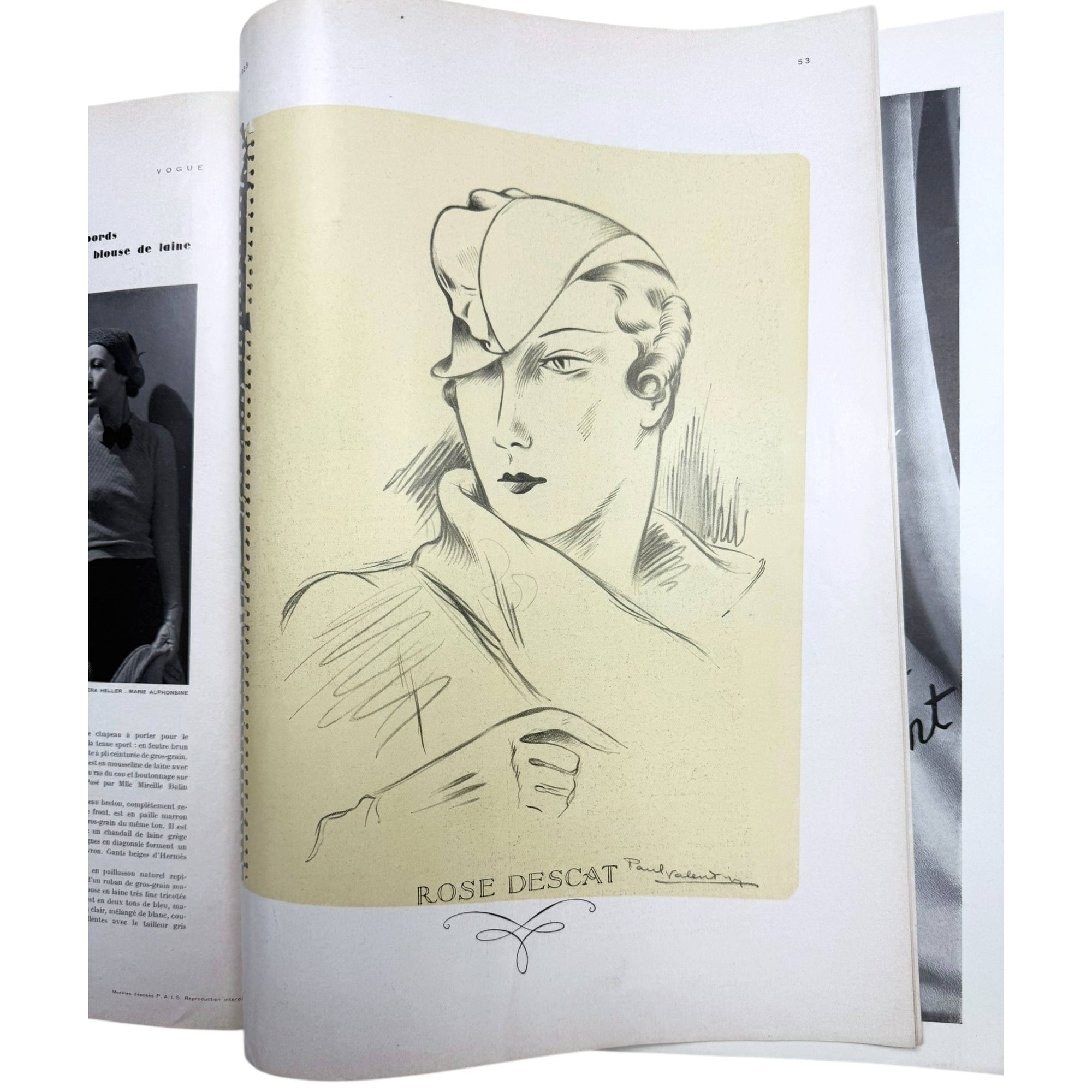 Vintage 1933 French Vogue Magazine Full February Issue Carl Eric Erickson Cover