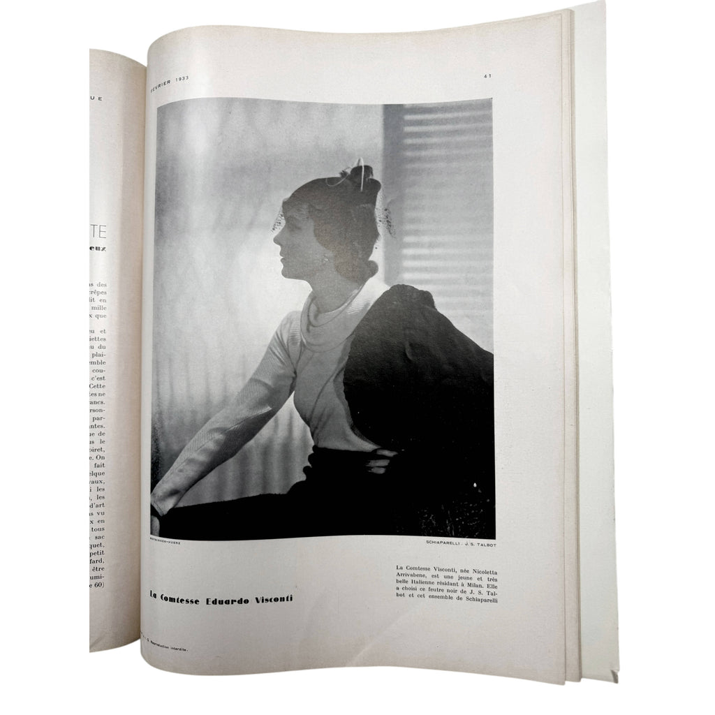 Vintage 1933 French Vogue Magazine Full February Issue Carl Eric Erickson Cover