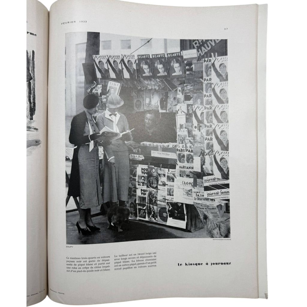 Vintage 1933 French Vogue Magazine Full February Issue Carl Eric Erickson Cover