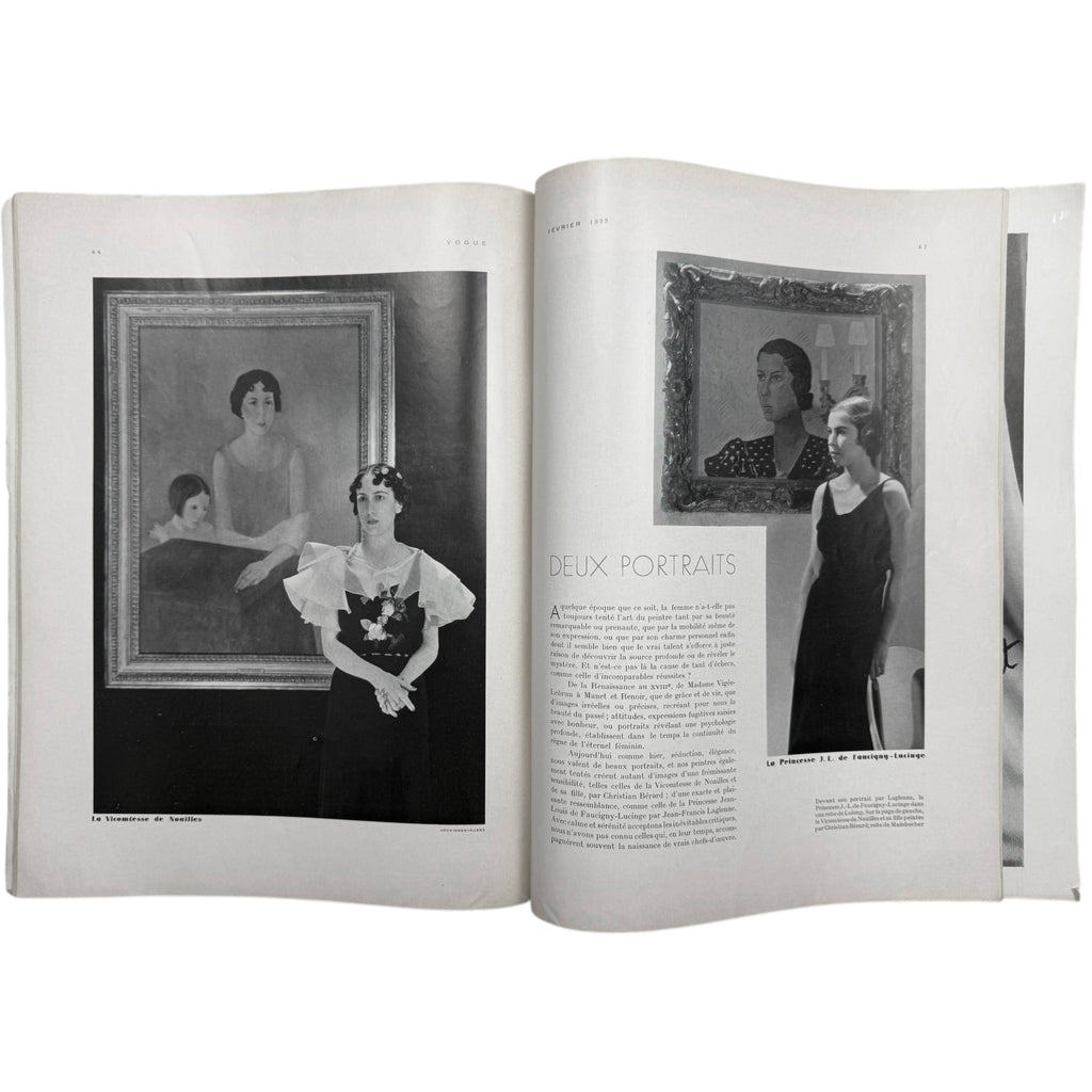 Vintage 1933 French Vogue Magazine Full February Issue Carl Eric Erickson Cover